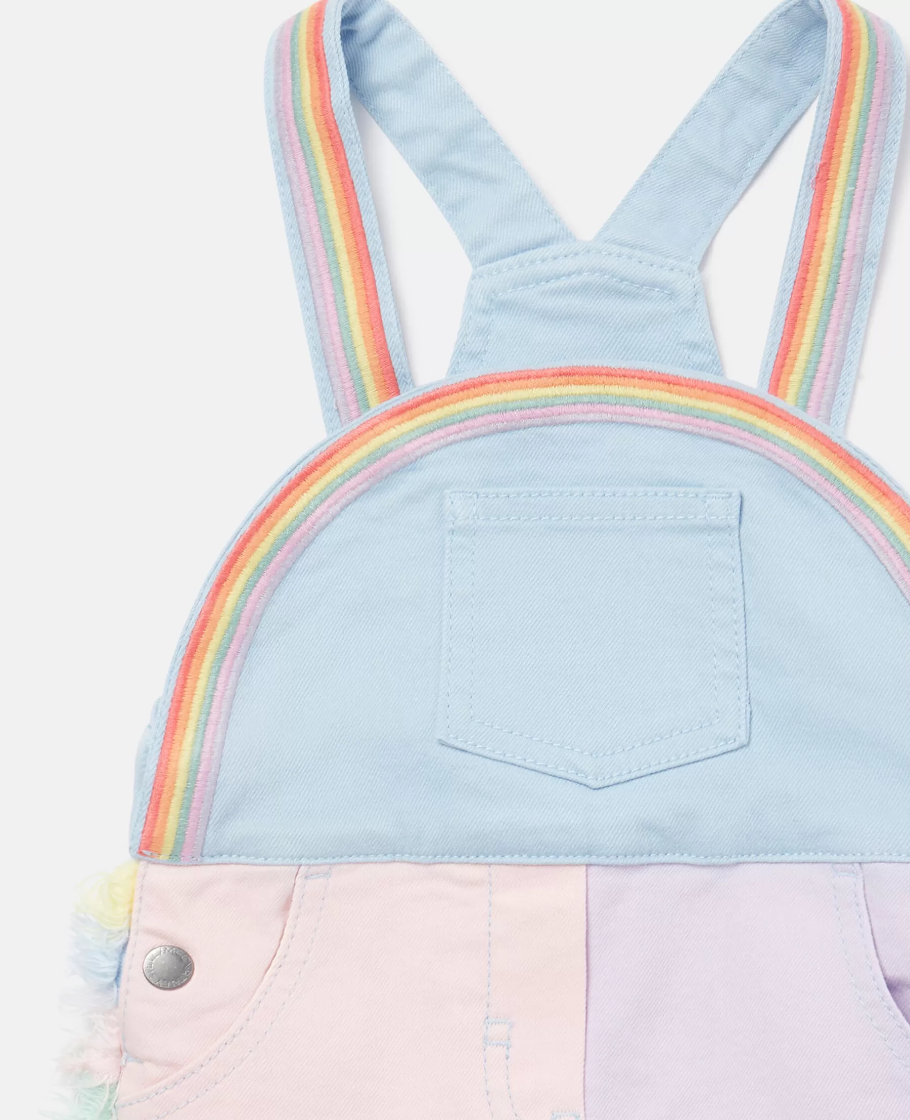 Stella McCartney Rainbow Patchwork Dungaree Dress Online