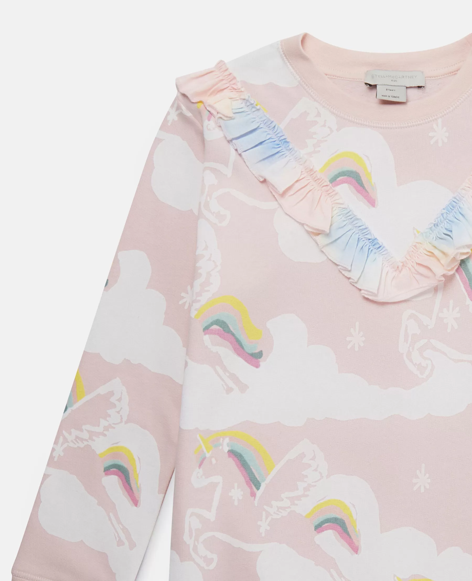 Stella McCartney Rainbow Unicorn Cloud Print Sweater Dress Discount