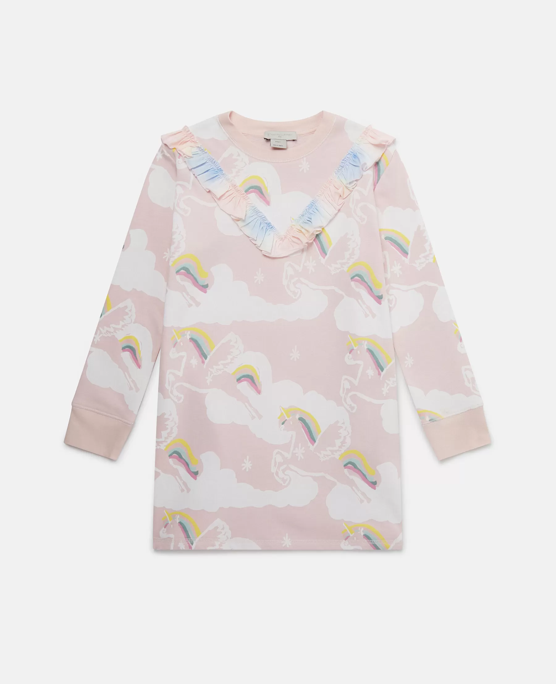 Stella McCartney Rainbow Unicorn Cloud Print Sweater Dress Discount