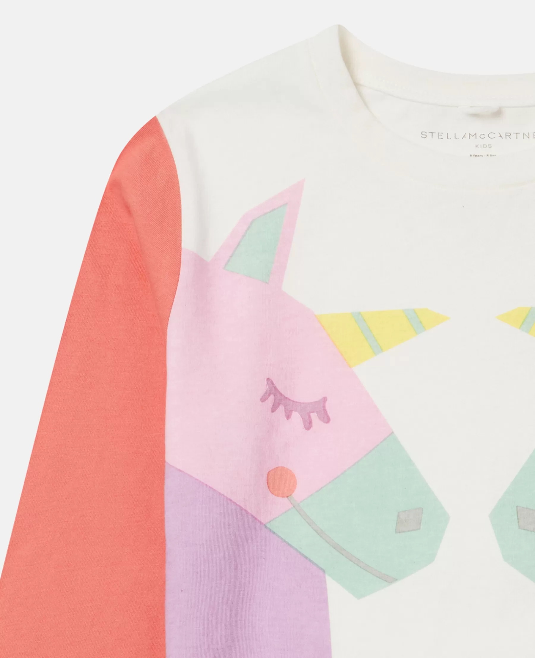 Stella McCartney Rainbow Unicorn Print Long Sleeve T-Shirt Discount