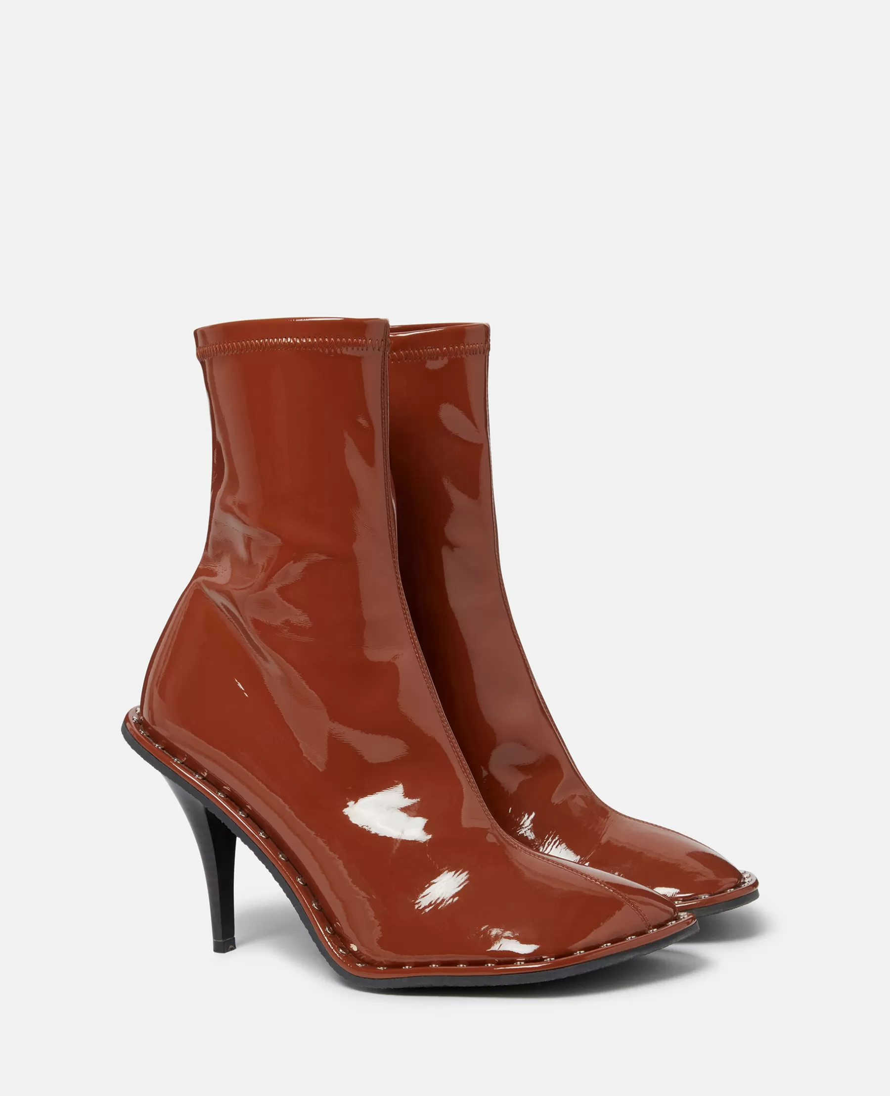 Stella McCartney Ryder Lacquered Stiletto Ankle Boots Best