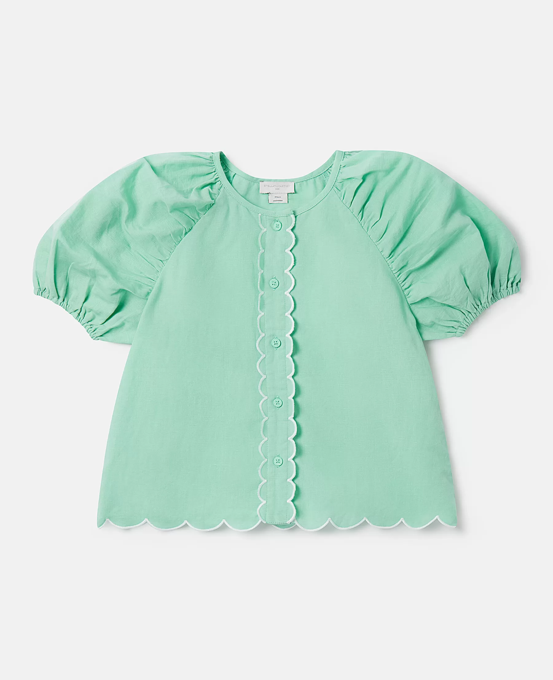 Stella McCartney Scalloped Edge Puff Sleeve Shirt Flash Sale