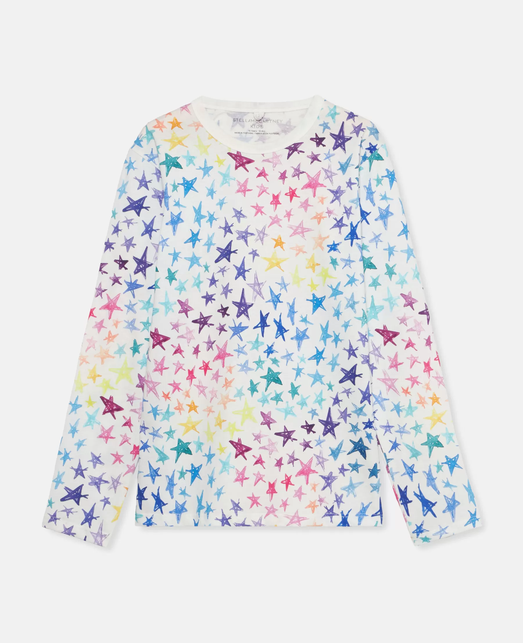 Stella McCartney Scribbled Star Print Long Sleeve T-Shirt Sale