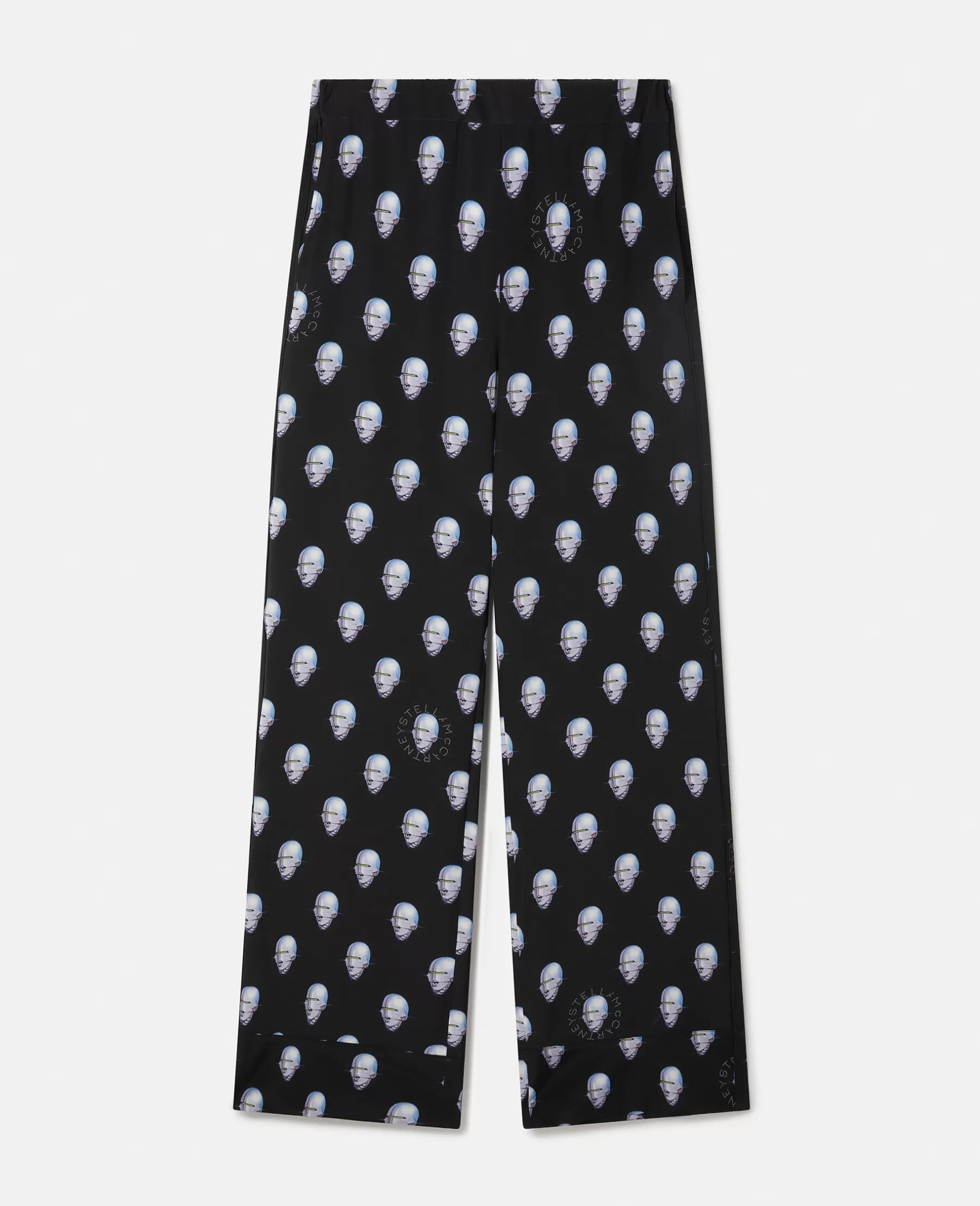 Stella McCartney Sexy Robot Print Crepe De Chine Pyjama Trousers New