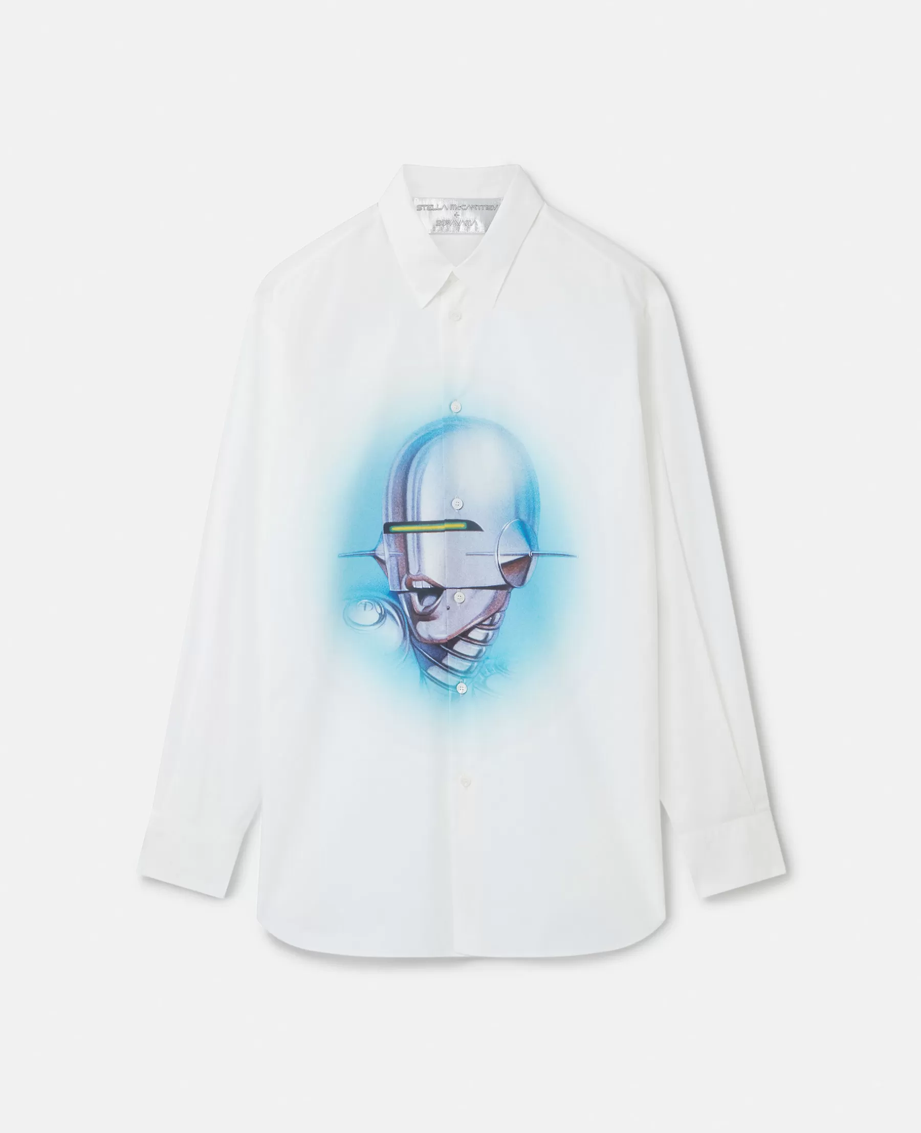 Stella McCartney Sexy Robot Print Organic Cotton Boyfriend Shirt Best