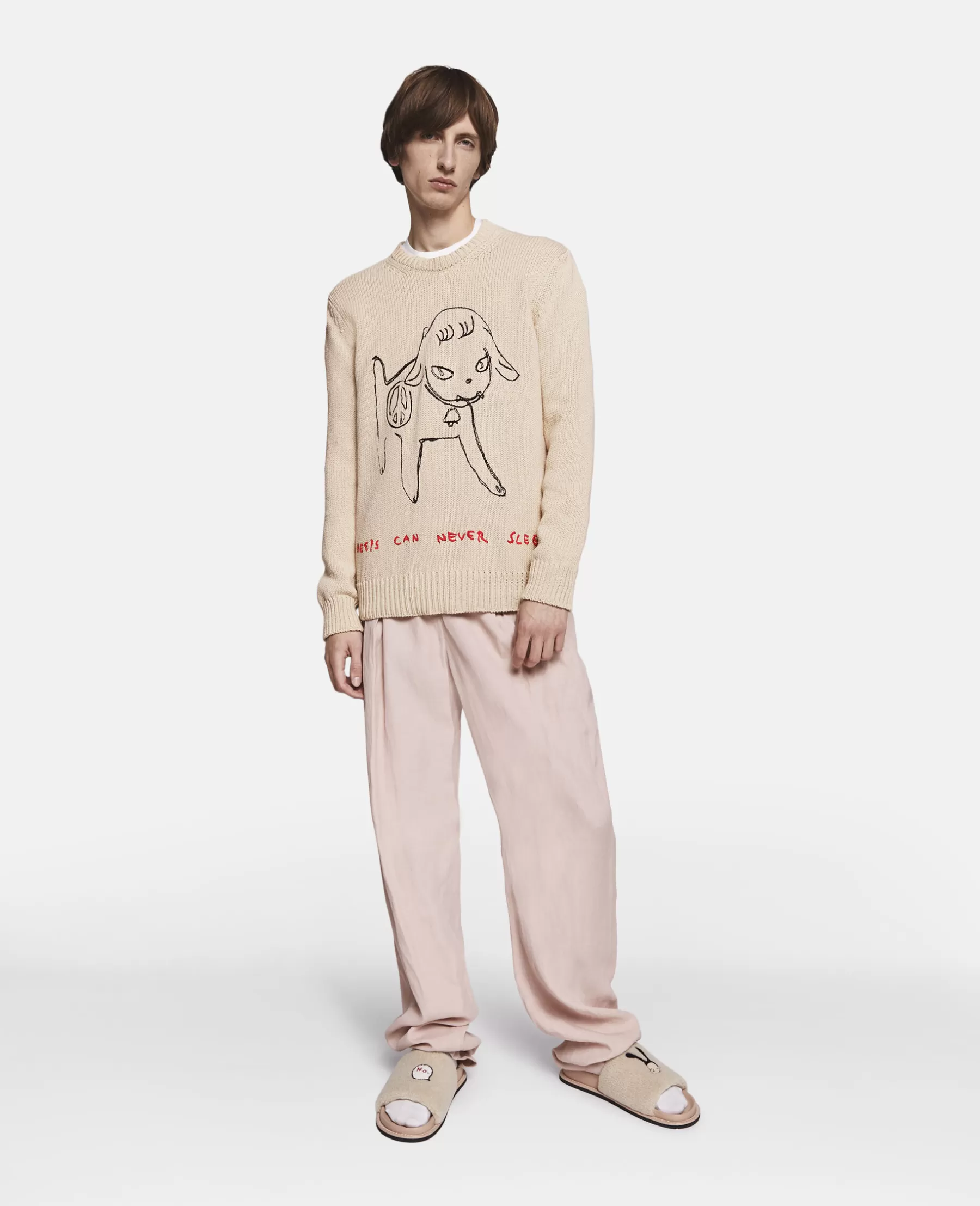 Stella McCartney Sheep Embroidery Cotton Sweatshirt Store