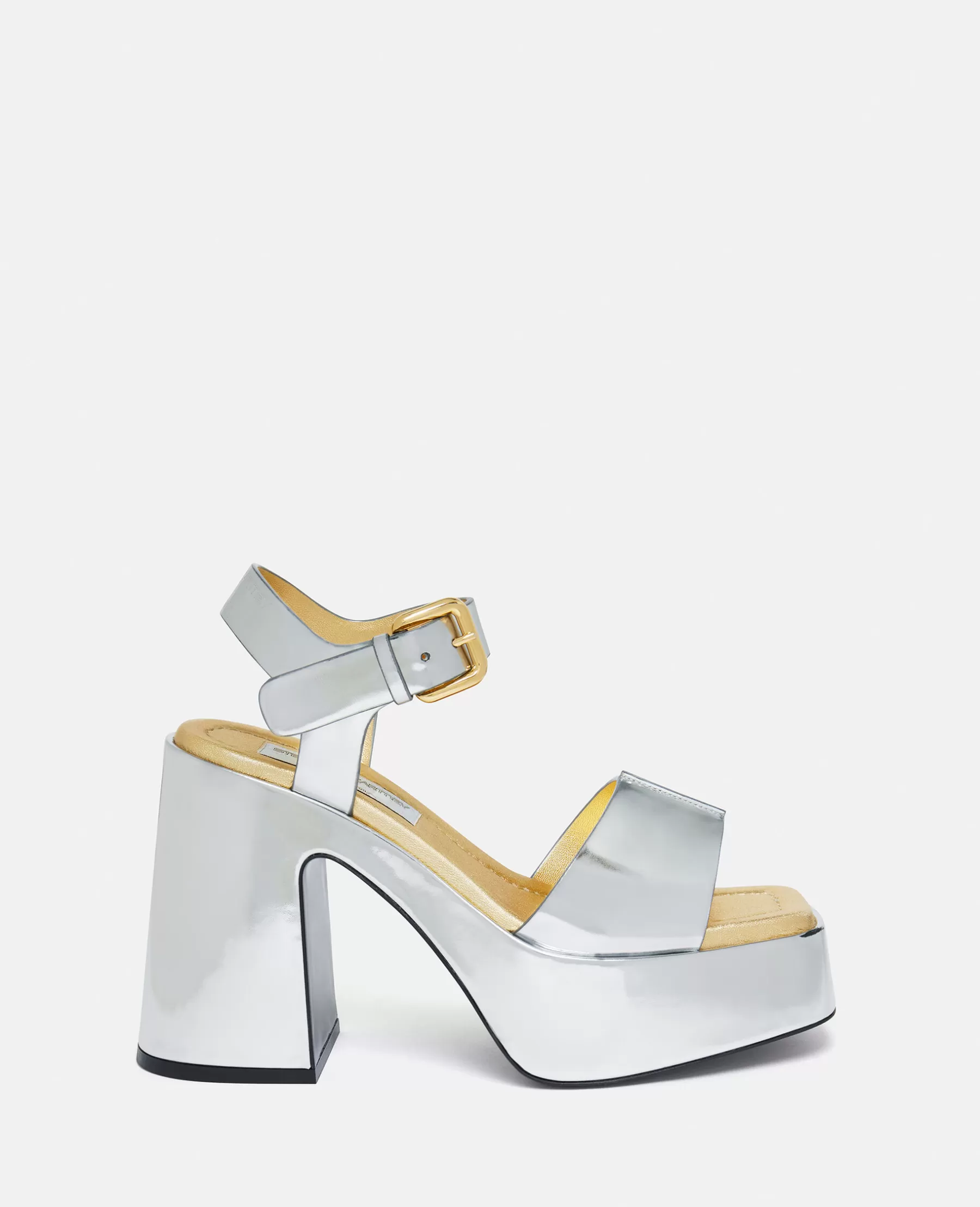 Stella McCartney Skyla Double-Chromatic Mirrored Platform Sandals Shop