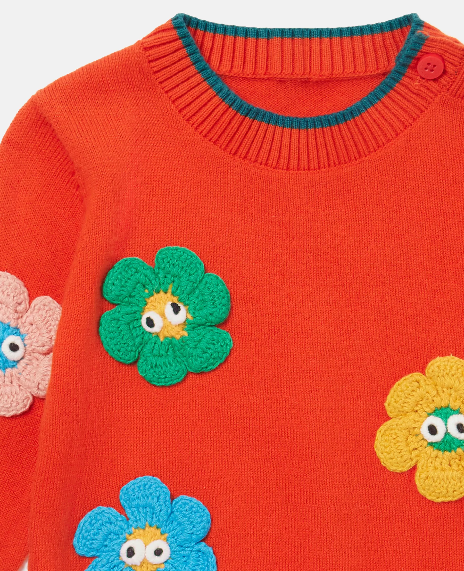 Stella McCartney Smiling Flower Applique Jumper Flash Sale