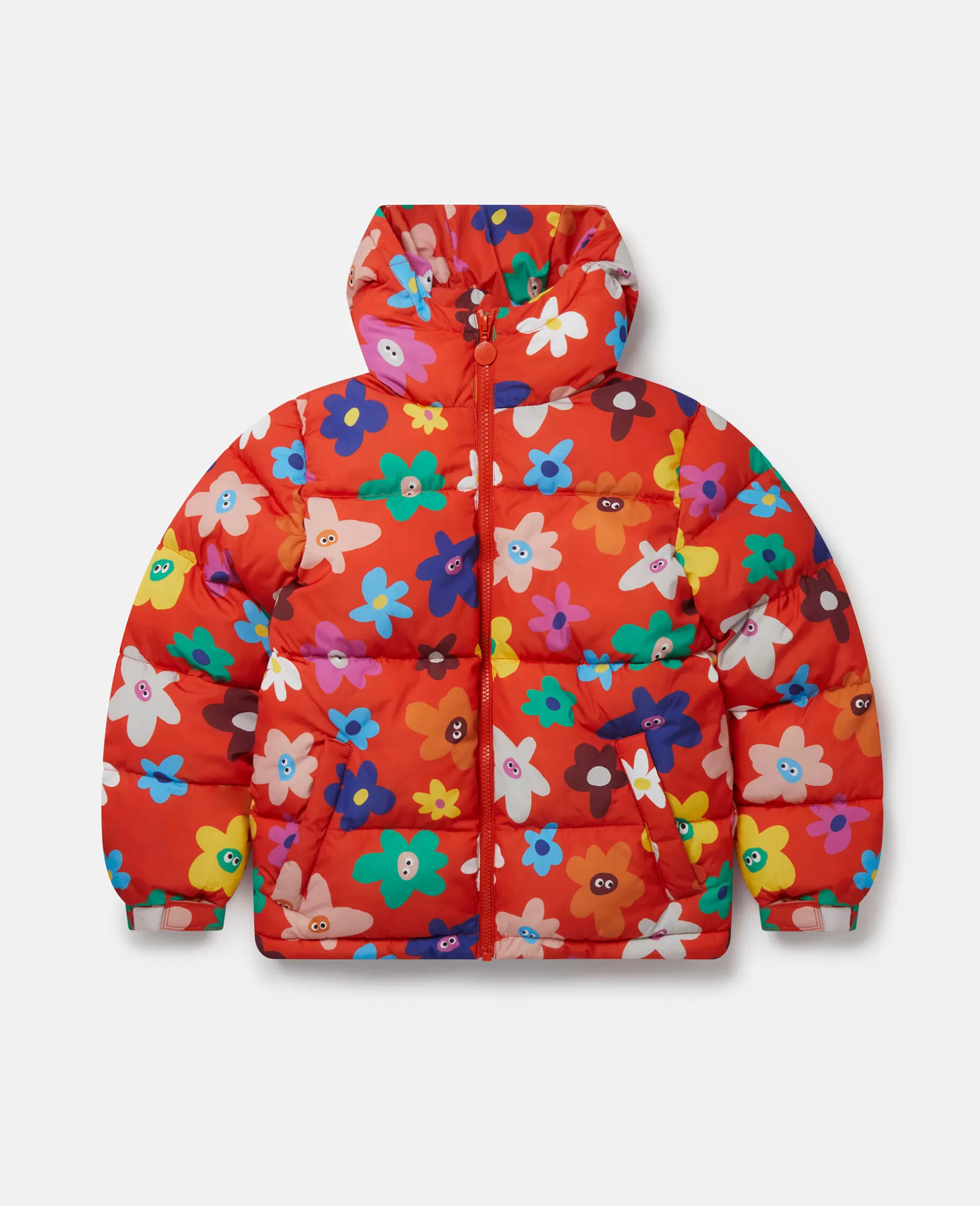 Stella McCartney Smiling Flower Print Hooded Puffer Coat Cheap