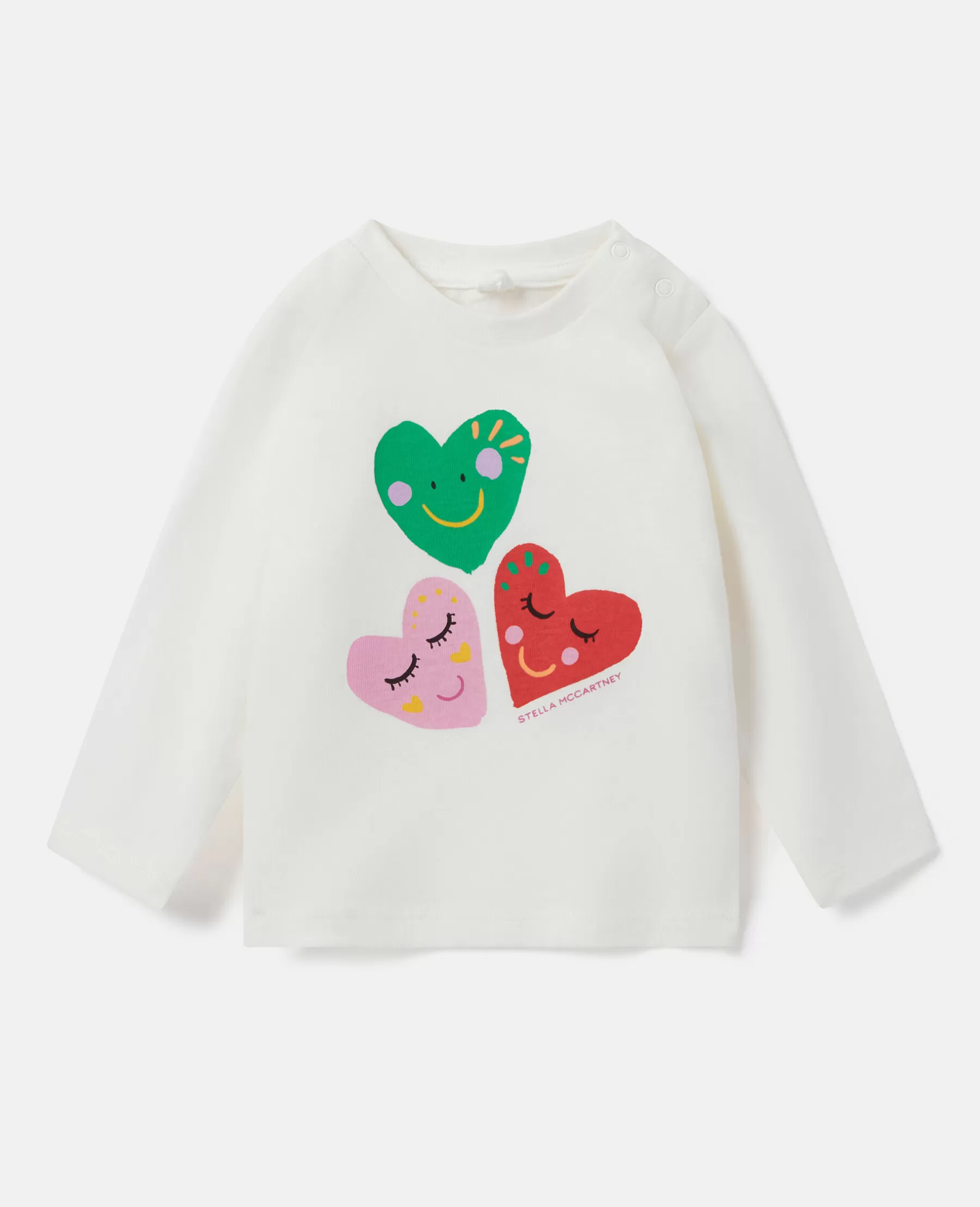 Stella McCartney Smiling Heart Motif Long Sleeve T-Shirt Online