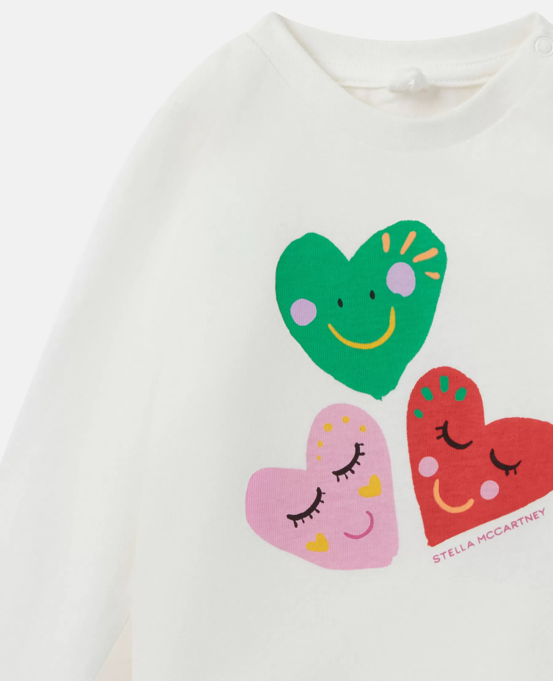 Stella McCartney Smiling Heart Motif Long Sleeve T-Shirt Online