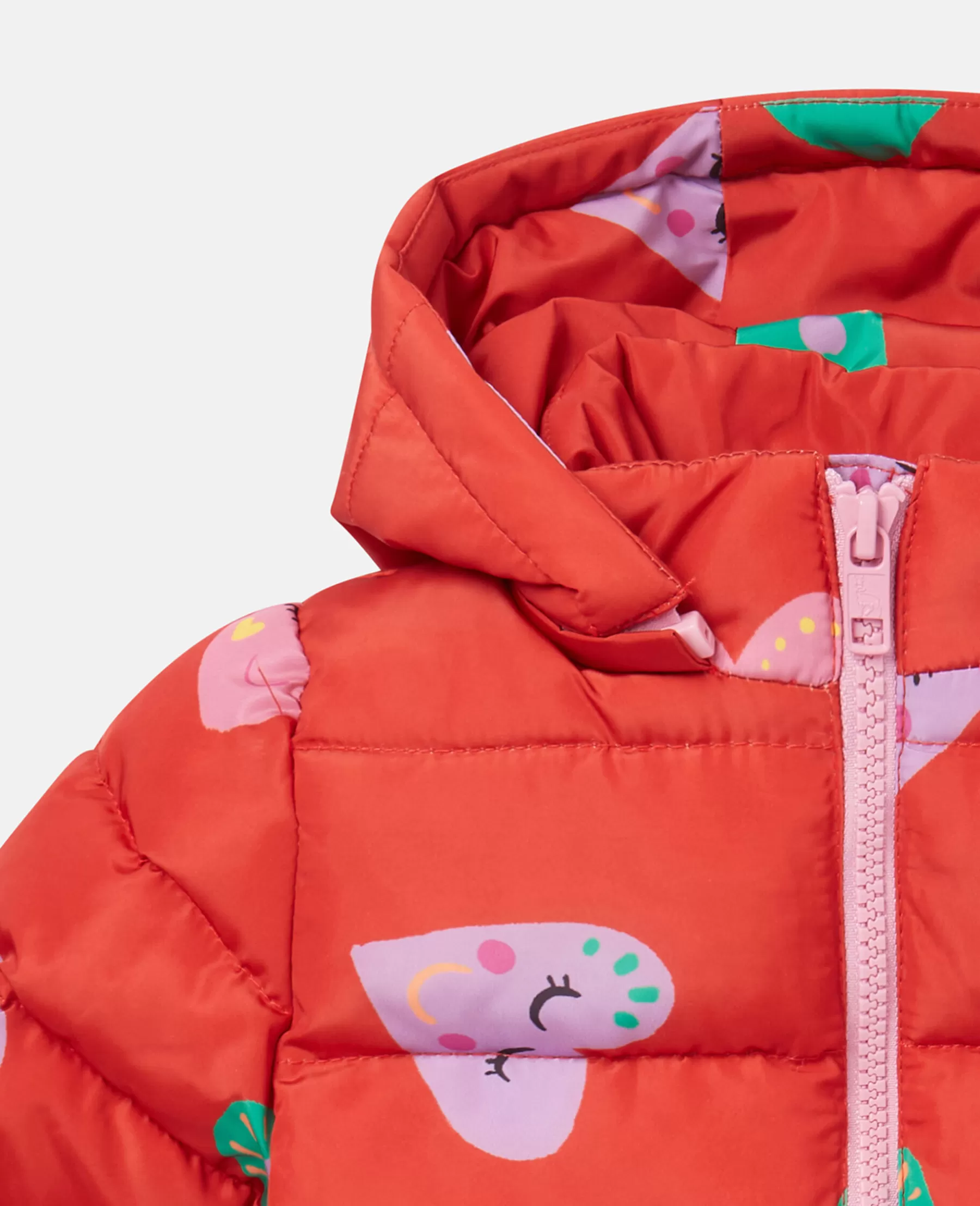 Stella McCartney Smiling Heart Print Puffer Coat Shop