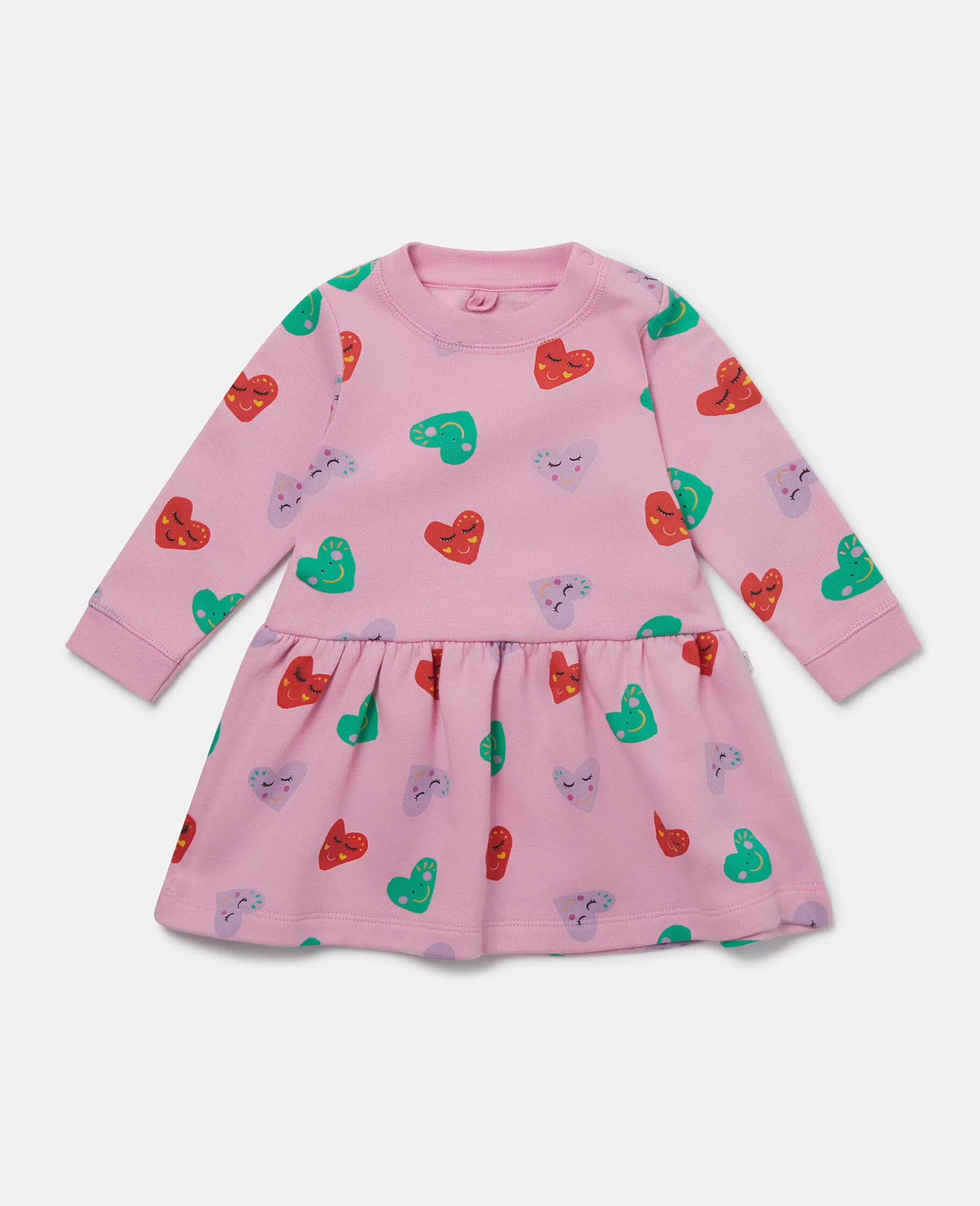 Stella McCartney Smiling Heart Print Skater Dress Best Sale