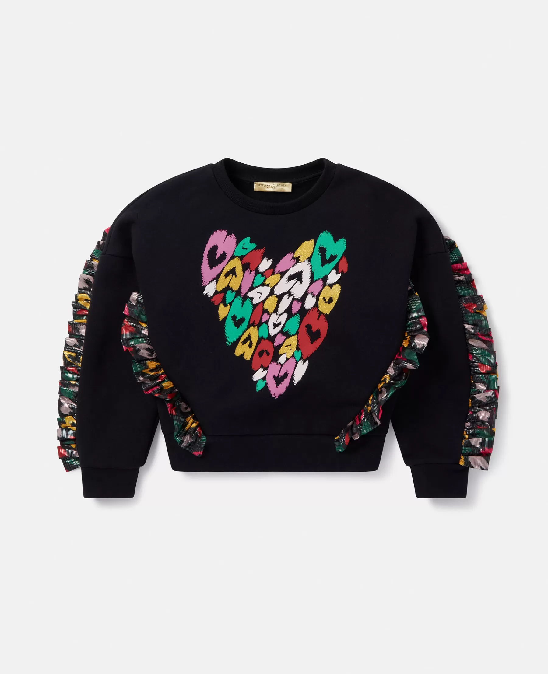 Stella McCartney Smudged Heart Print Fringed Sweatshirt Flash Sale