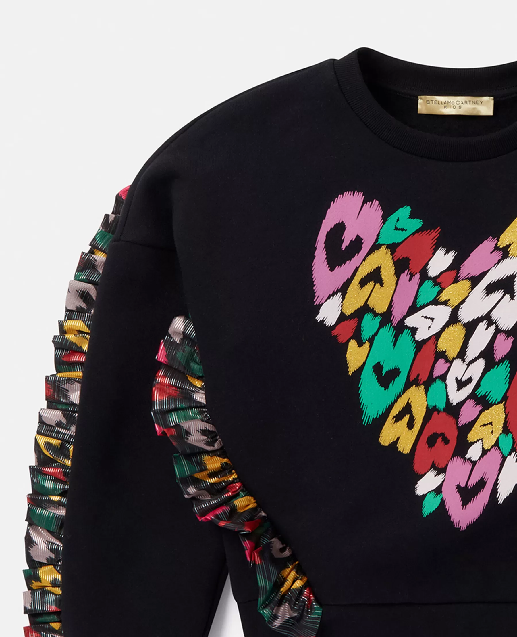 Stella McCartney Smudged Heart Print Fringed Sweatshirt Flash Sale