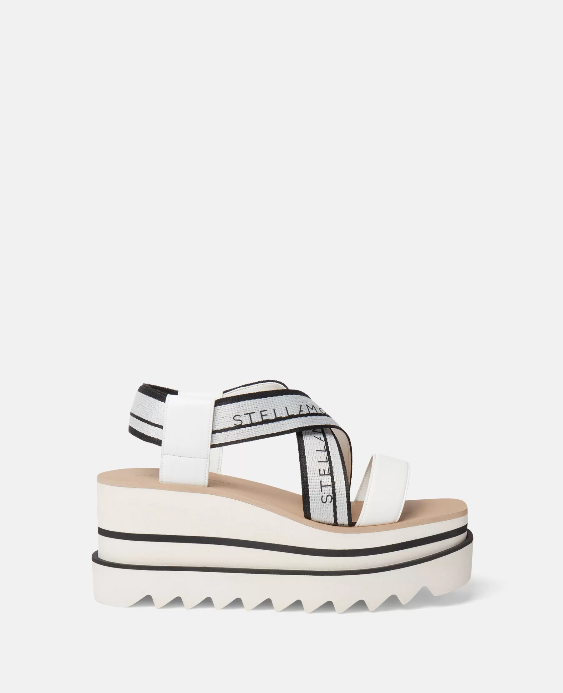 Stella McCartney Sneak-Elyse Striped Platform Sandals Hot