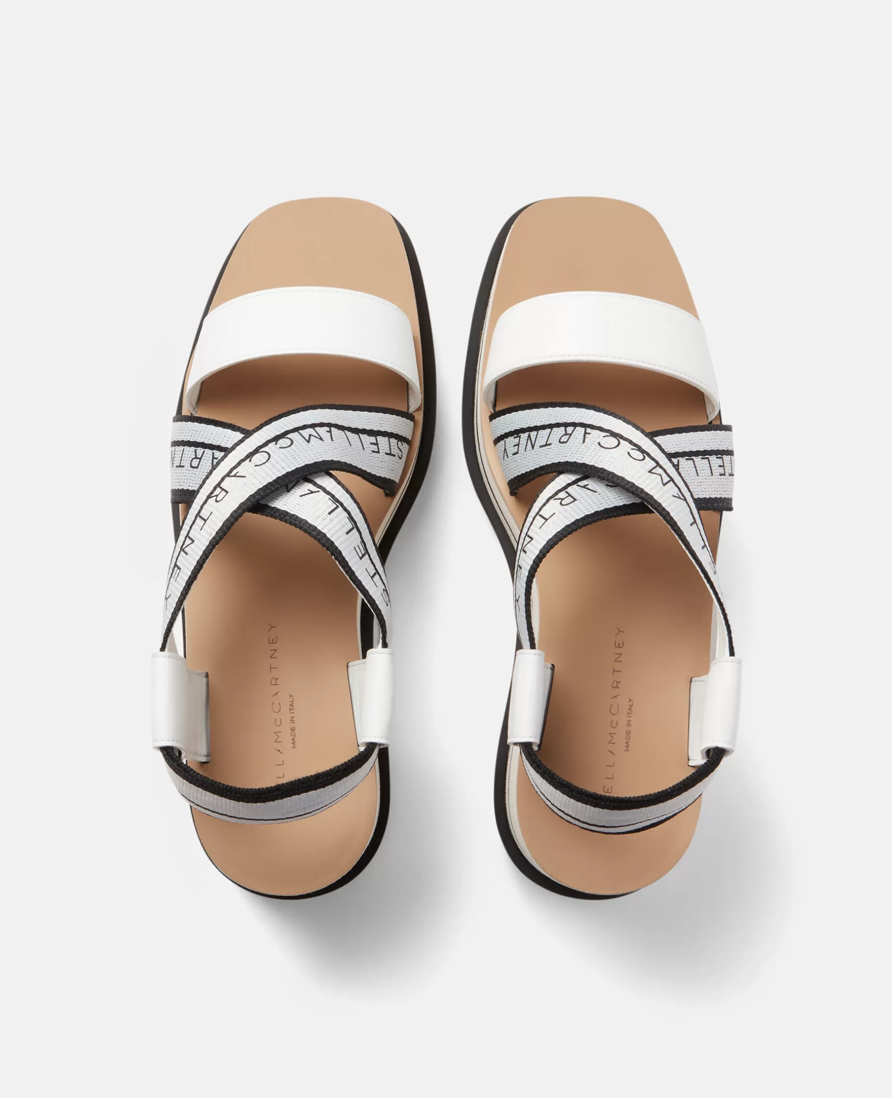 Stella McCartney Sneak-Elyse Striped Platform Sandals Hot