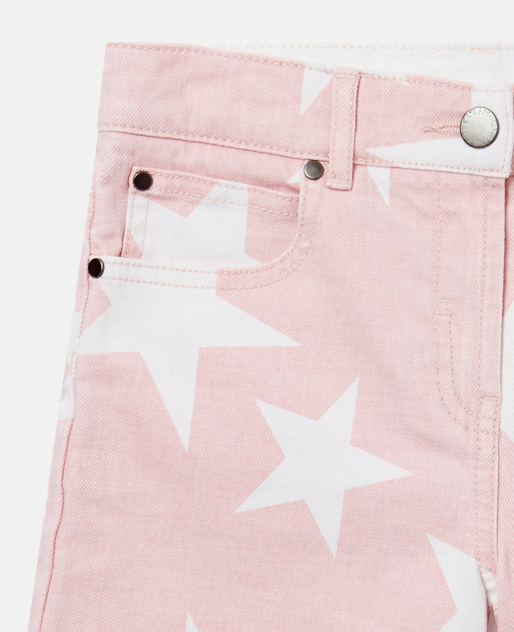 Stella McCartney Star Print Denim Shorts Cheap