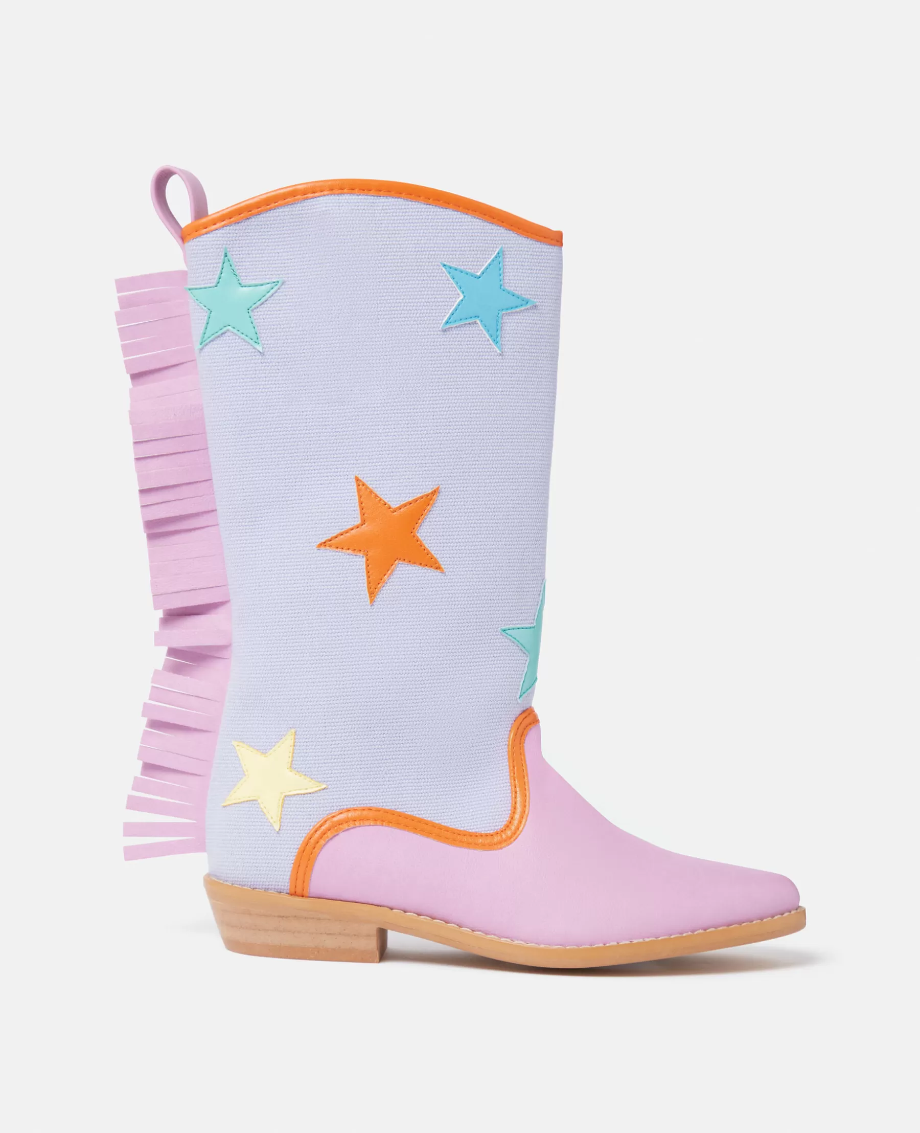 Stella McCartney Star Print Fringed Cowboy Boots Flash Sale