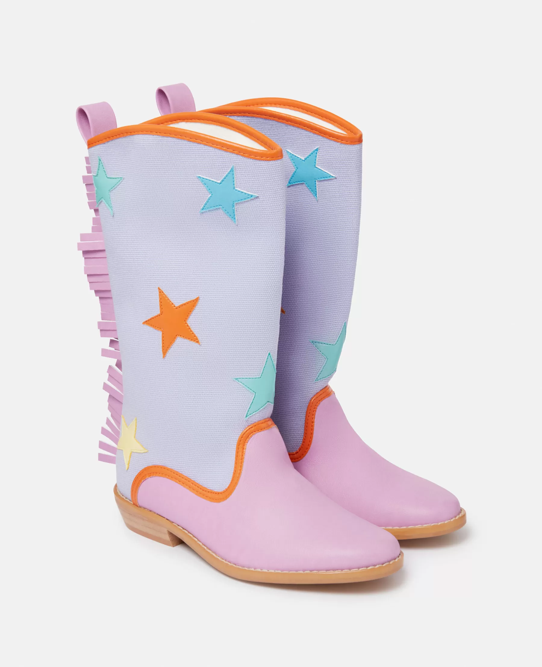 Stella McCartney Star Print Fringed Cowboy Boots Flash Sale