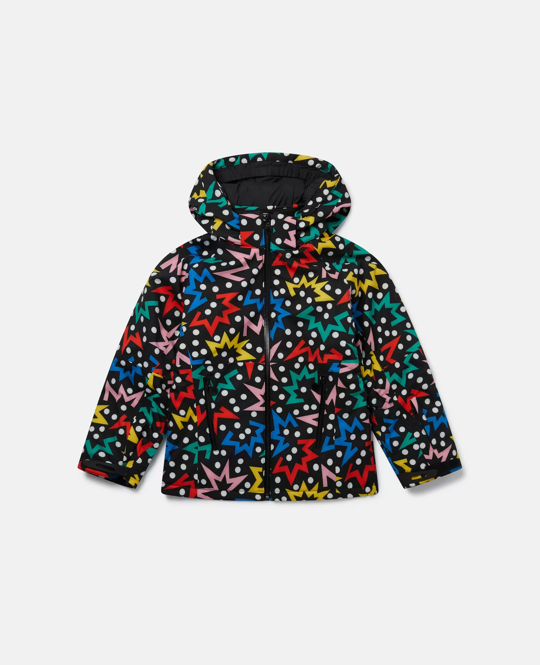 Stella McCartney Starburst Print Hooded Puffer Coat New