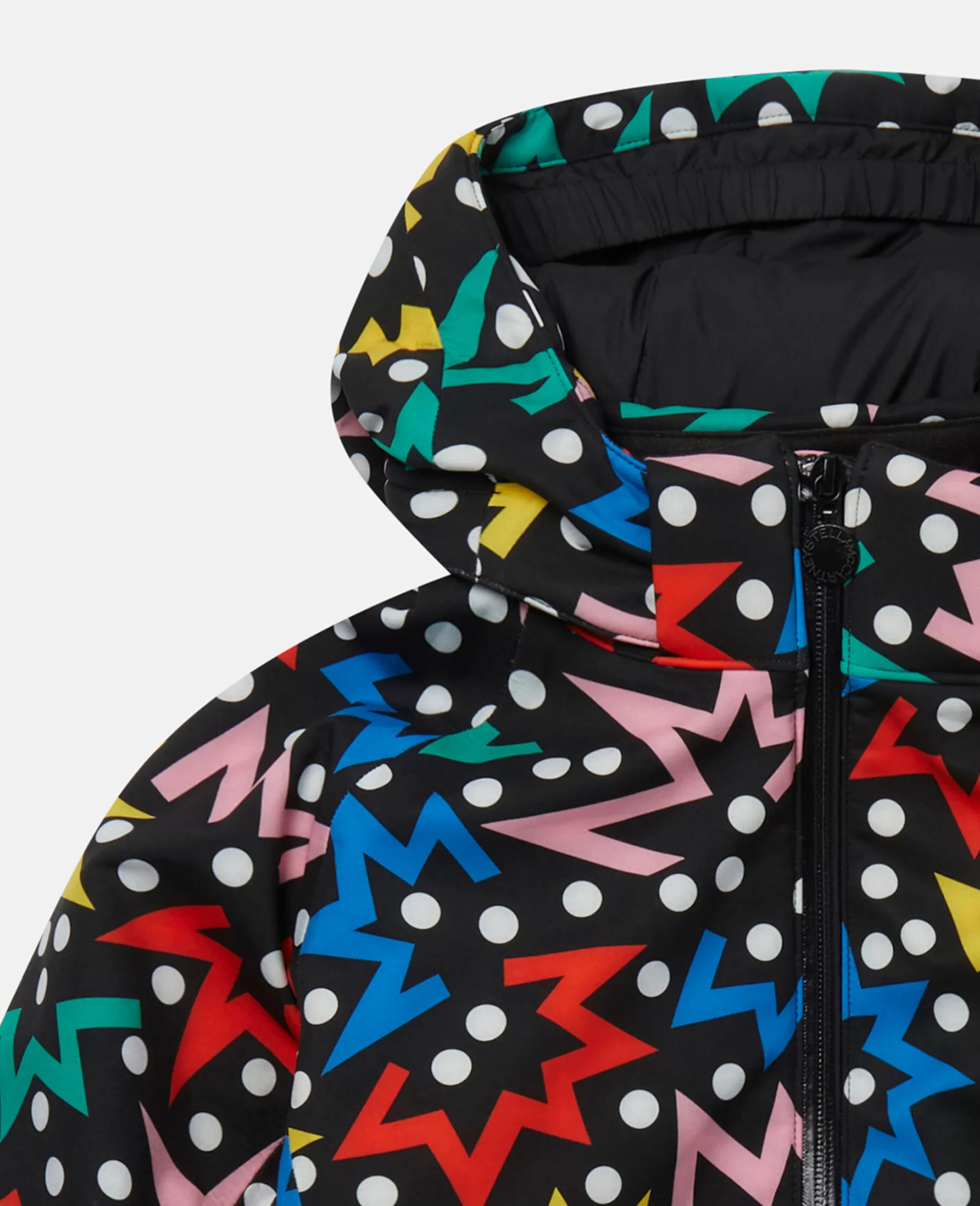 Stella McCartney Starburst Print Hooded Puffer Coat New