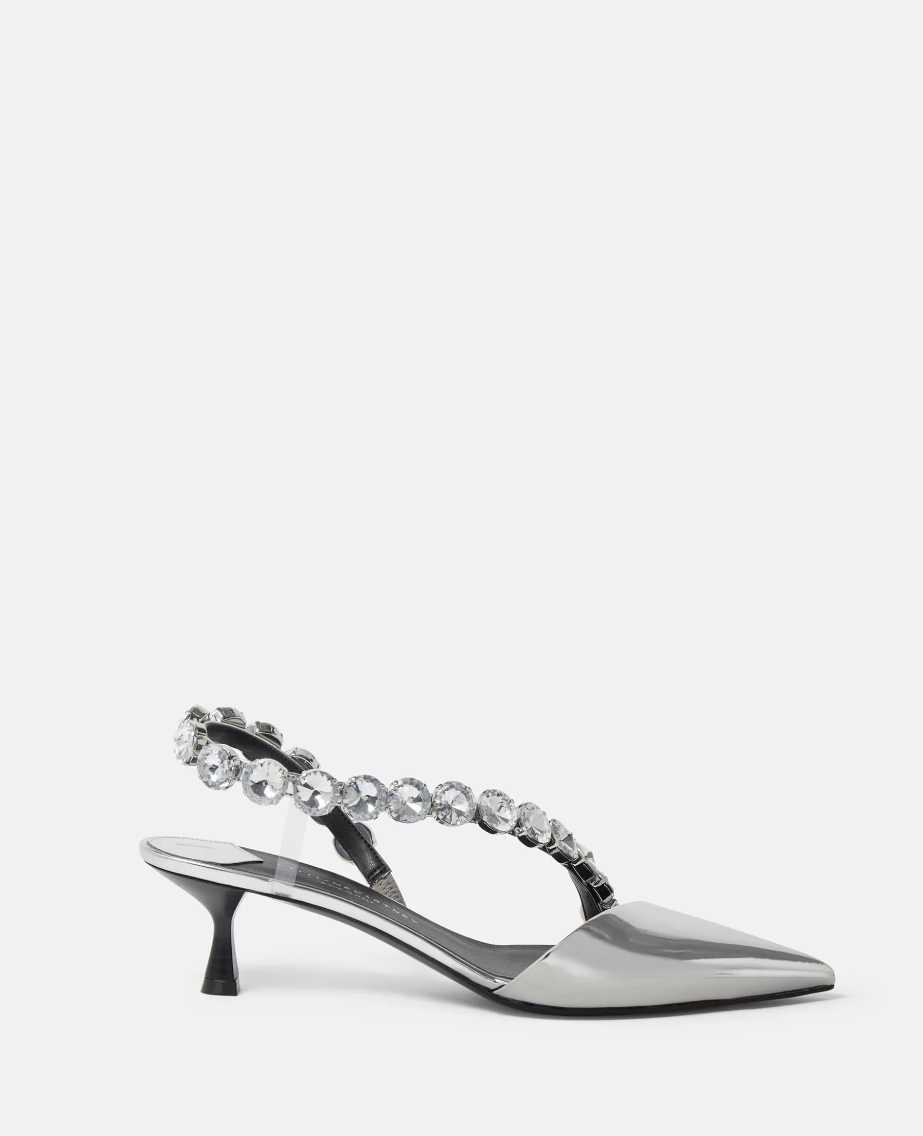 Stella McCartney Stella Iconic Crystal D'Orsay Kitten Heels Fashion