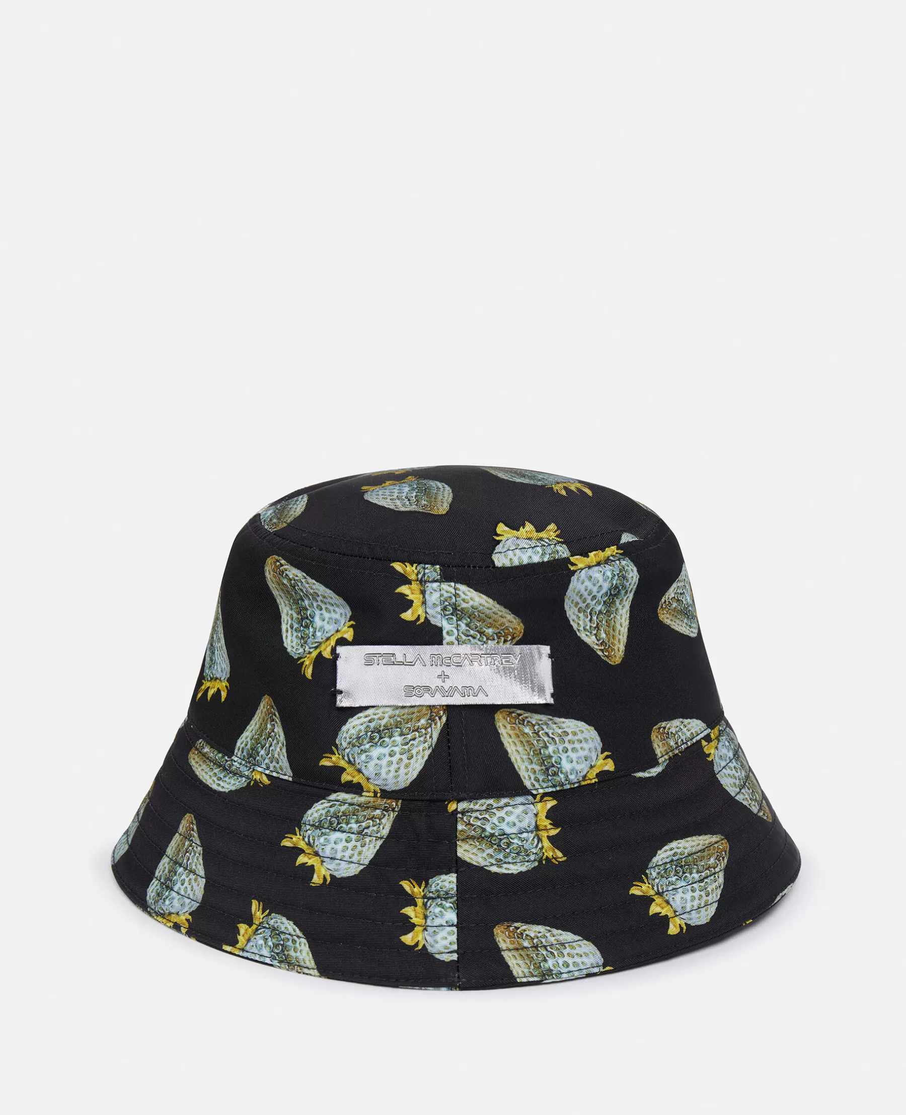 Stella McCartney Strawberry-Print Regenerated Nylon Bucket Hat Store