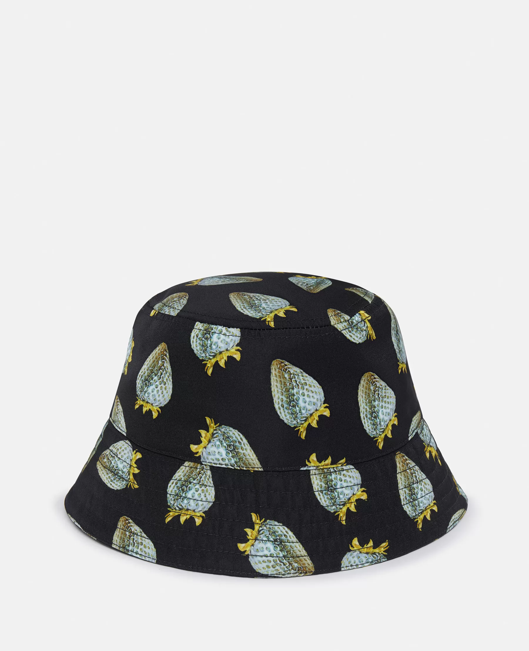 Stella McCartney Strawberry-Print Regenerated Nylon Bucket Hat Store