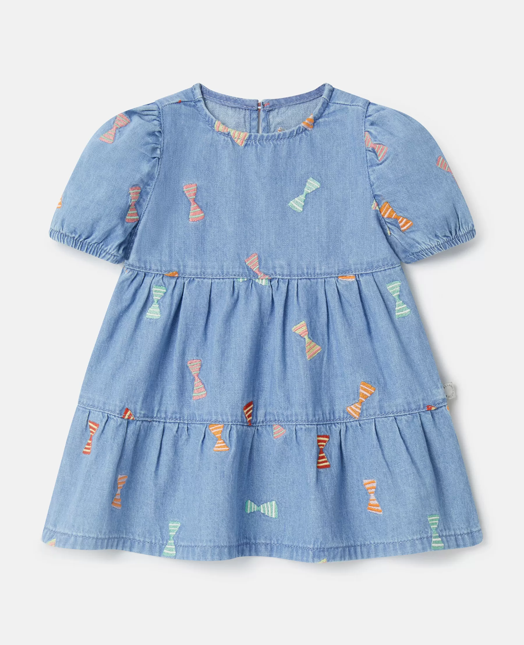 Stella McCartney Striped Bow Print Denim Dress Best