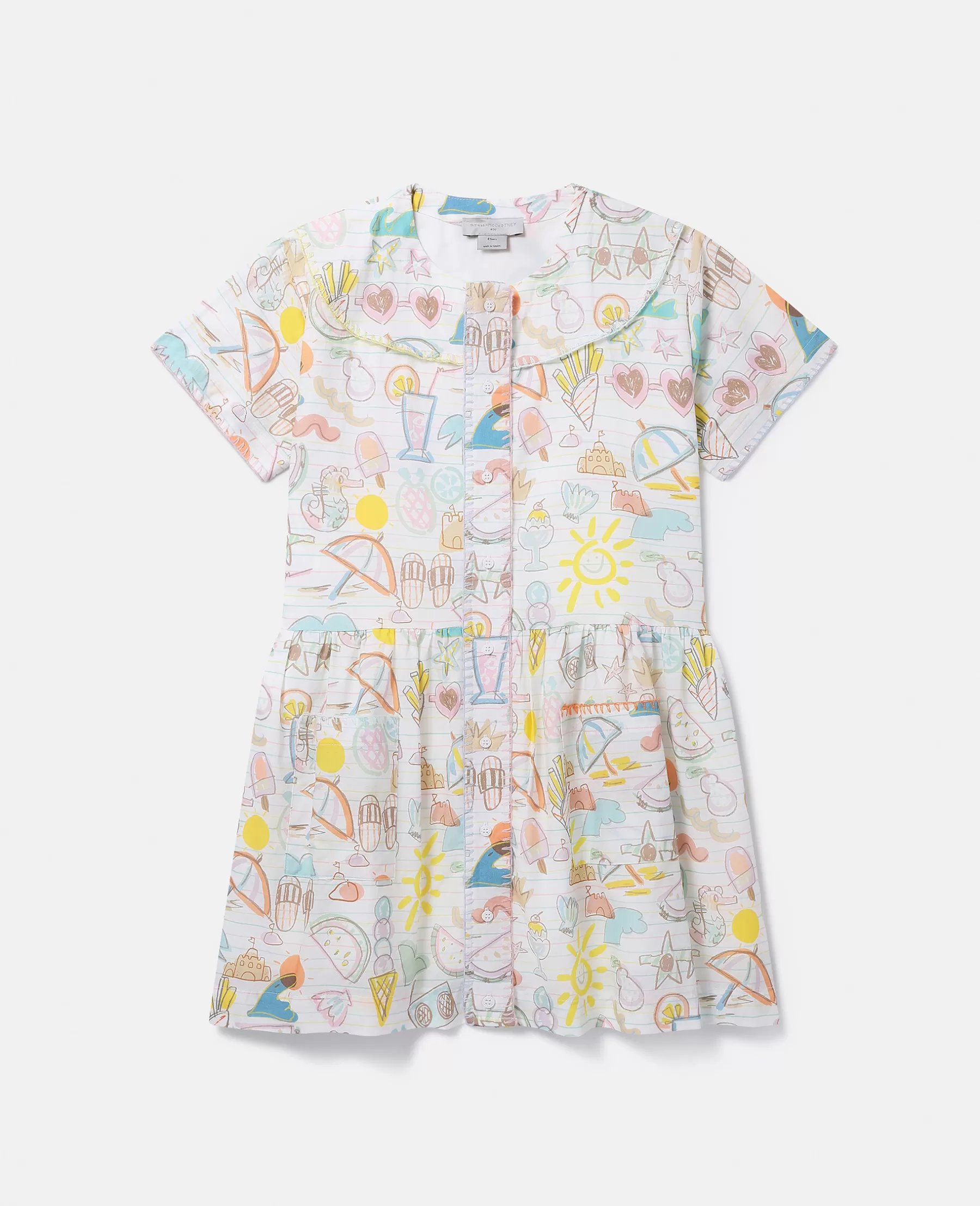 Stella McCartney Summer Doodles Print Shirt Dress Best Sale