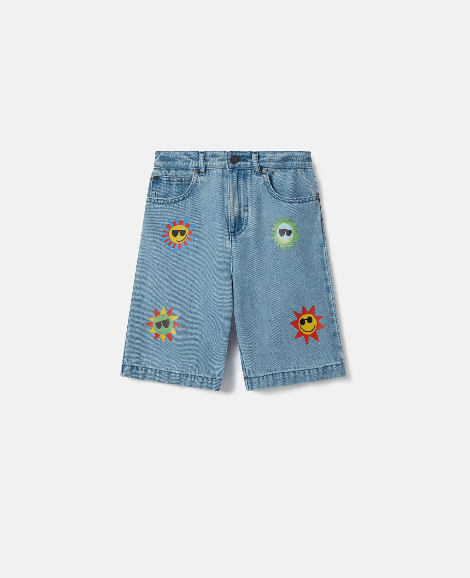 Stella McCartney Sunshine Print Denim Shorts Cheap