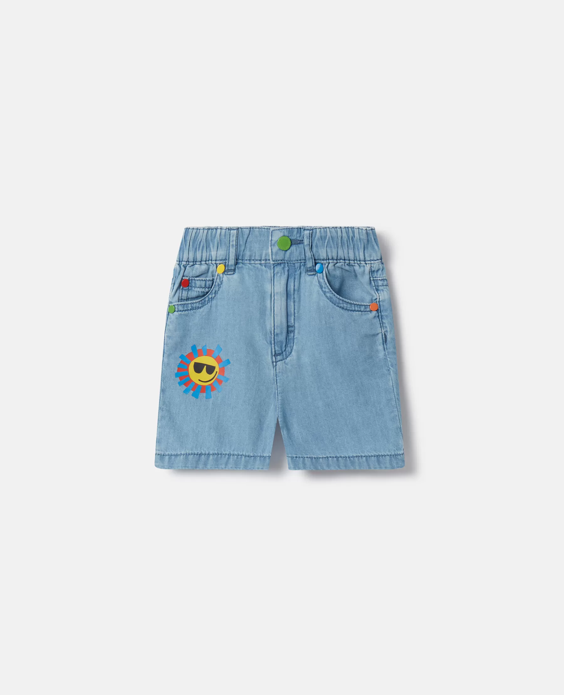 Stella McCartney Sunshine Print Denim Shorts Outlet