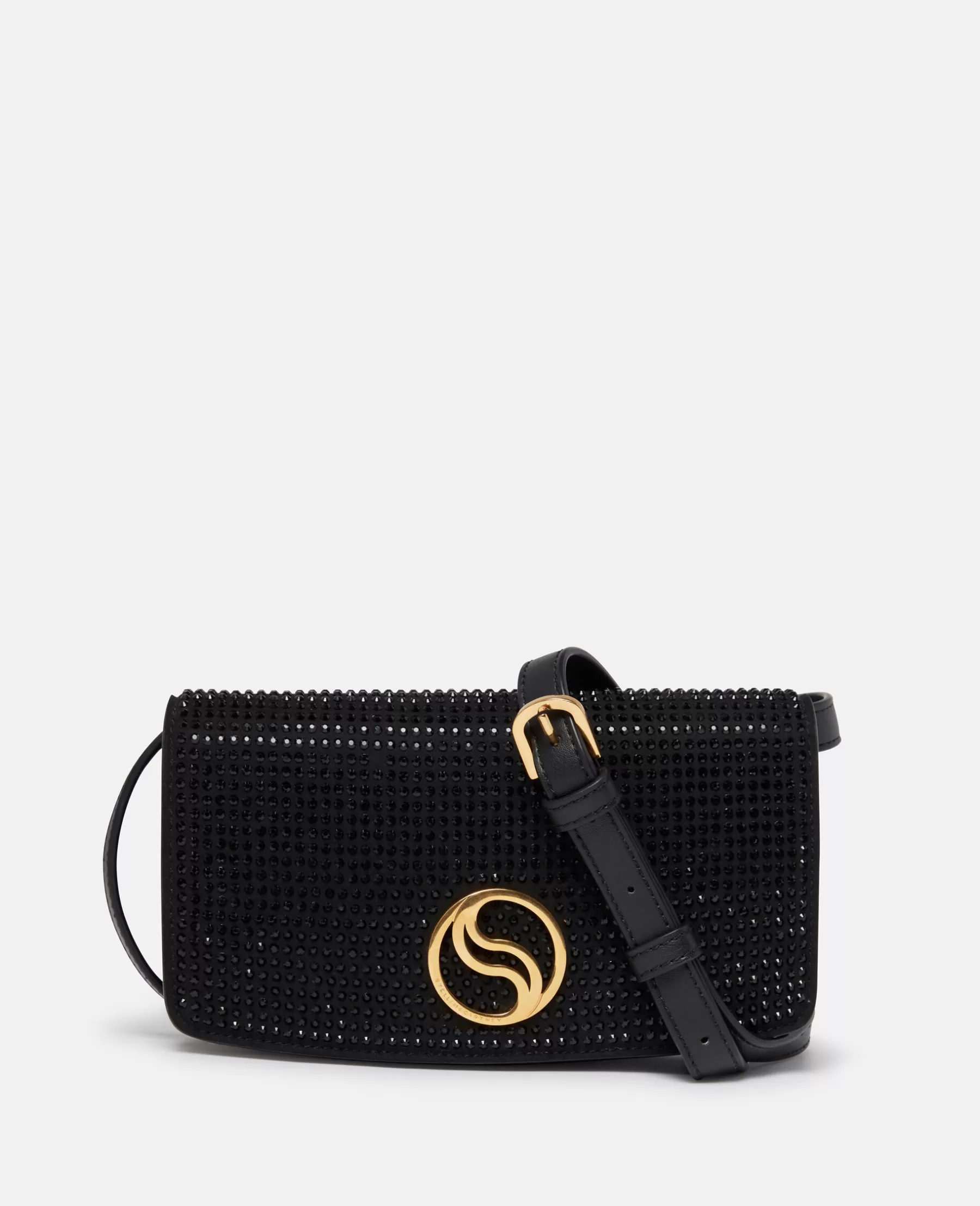 Stella McCartney S-Wave Crystal Hotfix Wallet On Strap Best