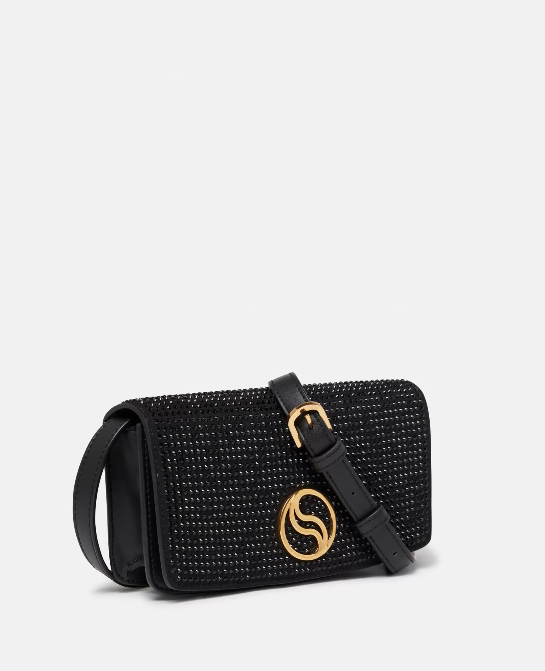 Stella McCartney S-Wave Crystal Hotfix Wallet On Strap Best