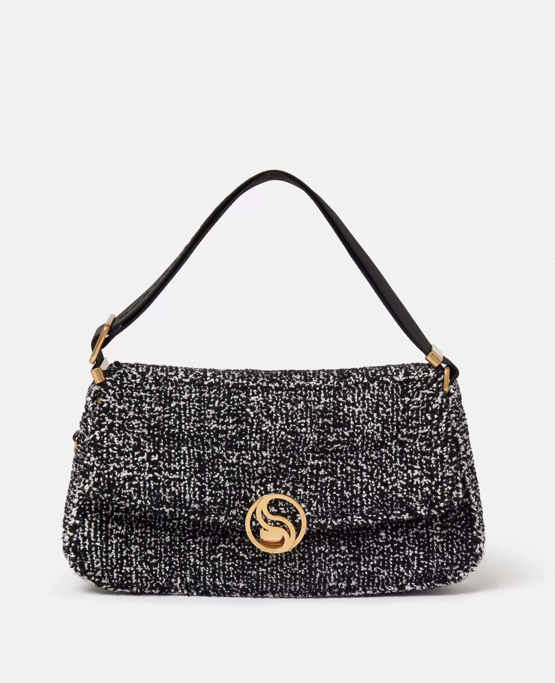 Stella McCartney S-Wave Padded Tweed Shoulder Bag Outlet