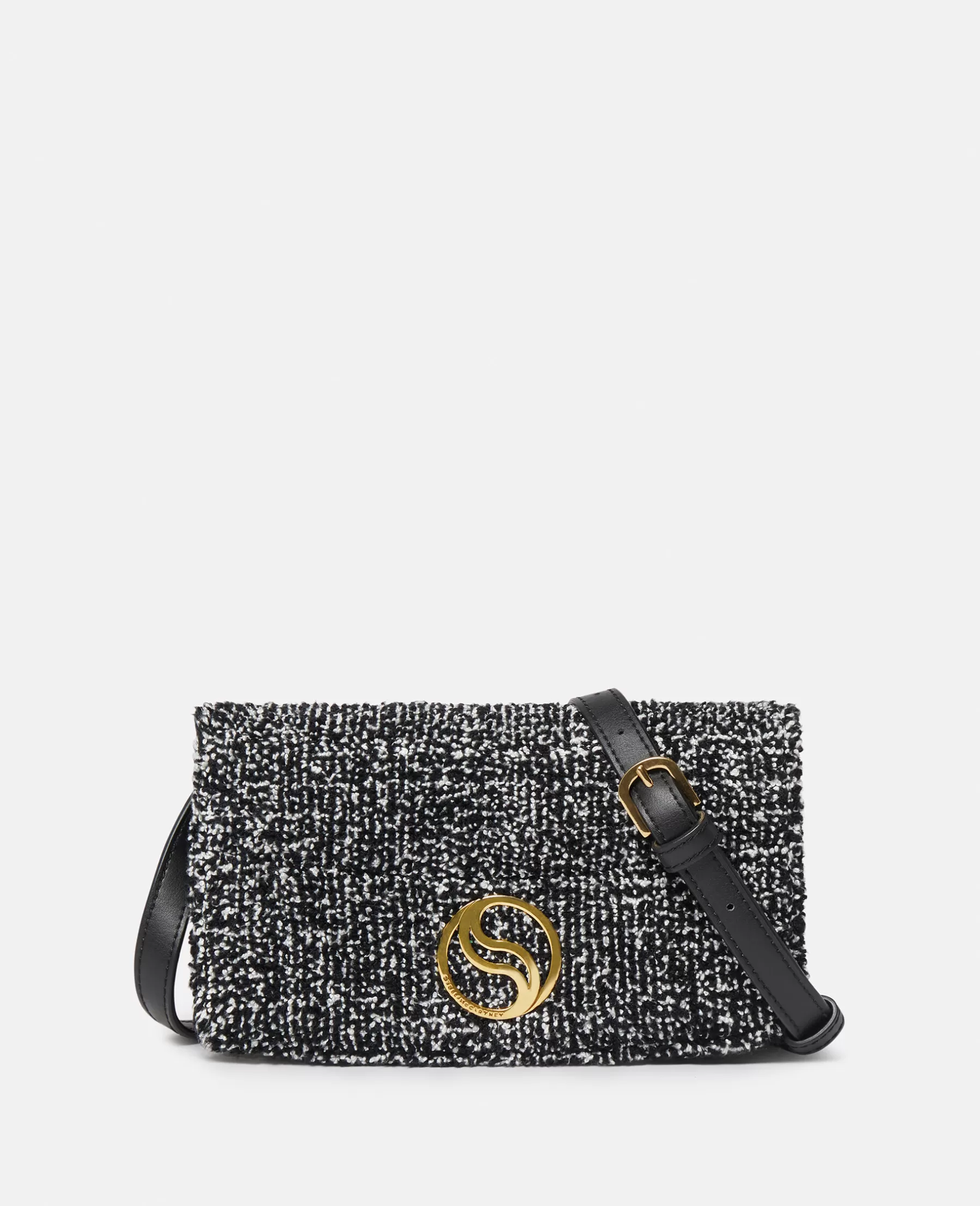 Stella McCartney S-Wave Padded Tweed Wallet On Strap Hot