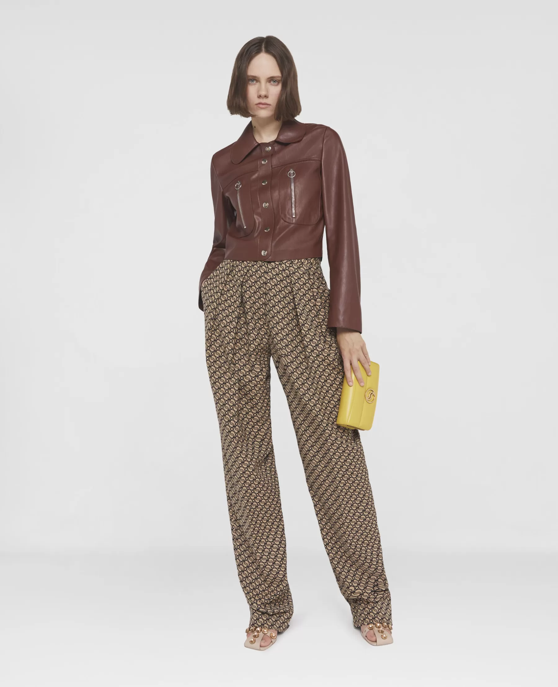 Stella McCartney S-Wave Pleat Front Straight Leg Trousers Outlet