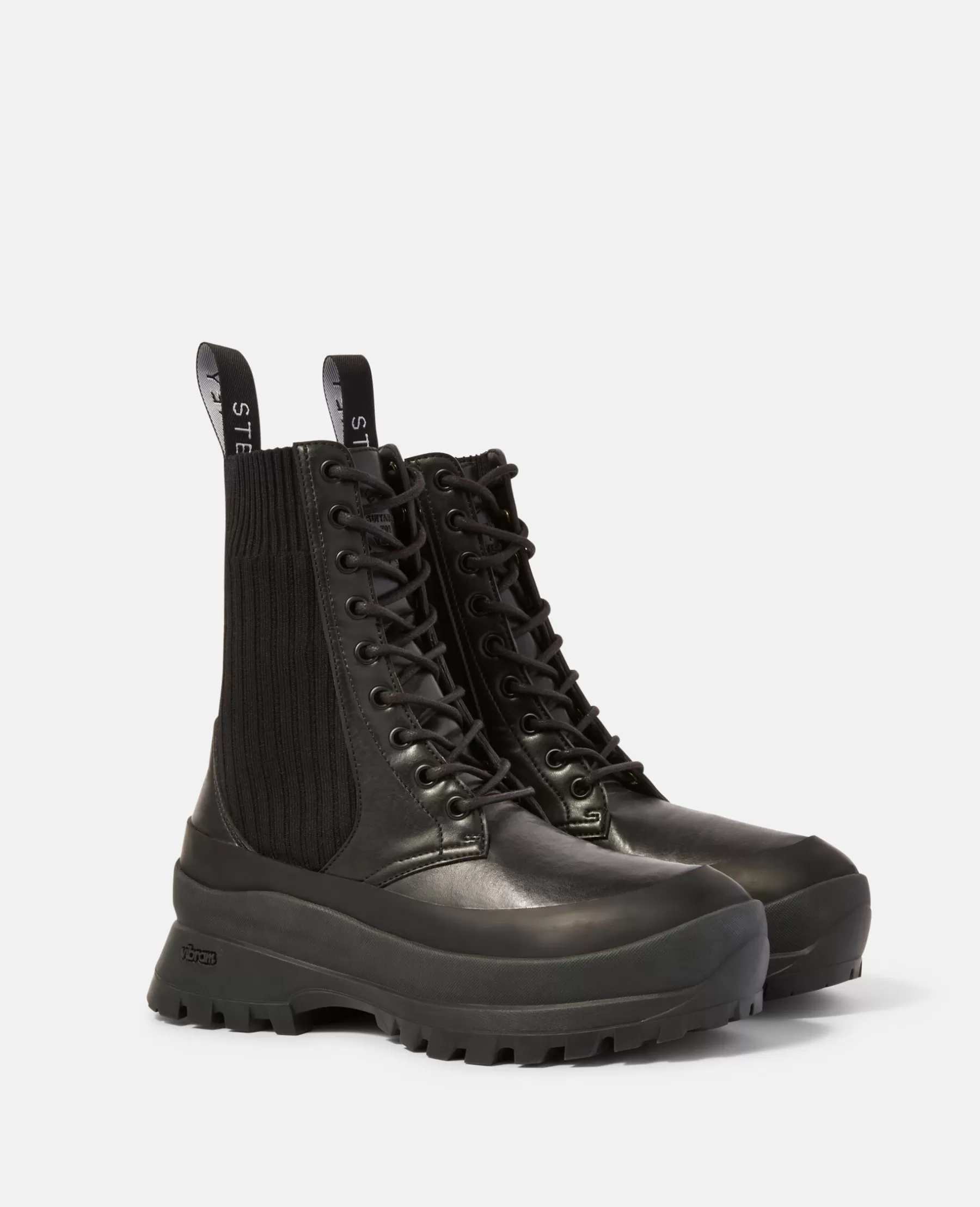 Stella McCartney Trace Lace-Up Biker Boots Store