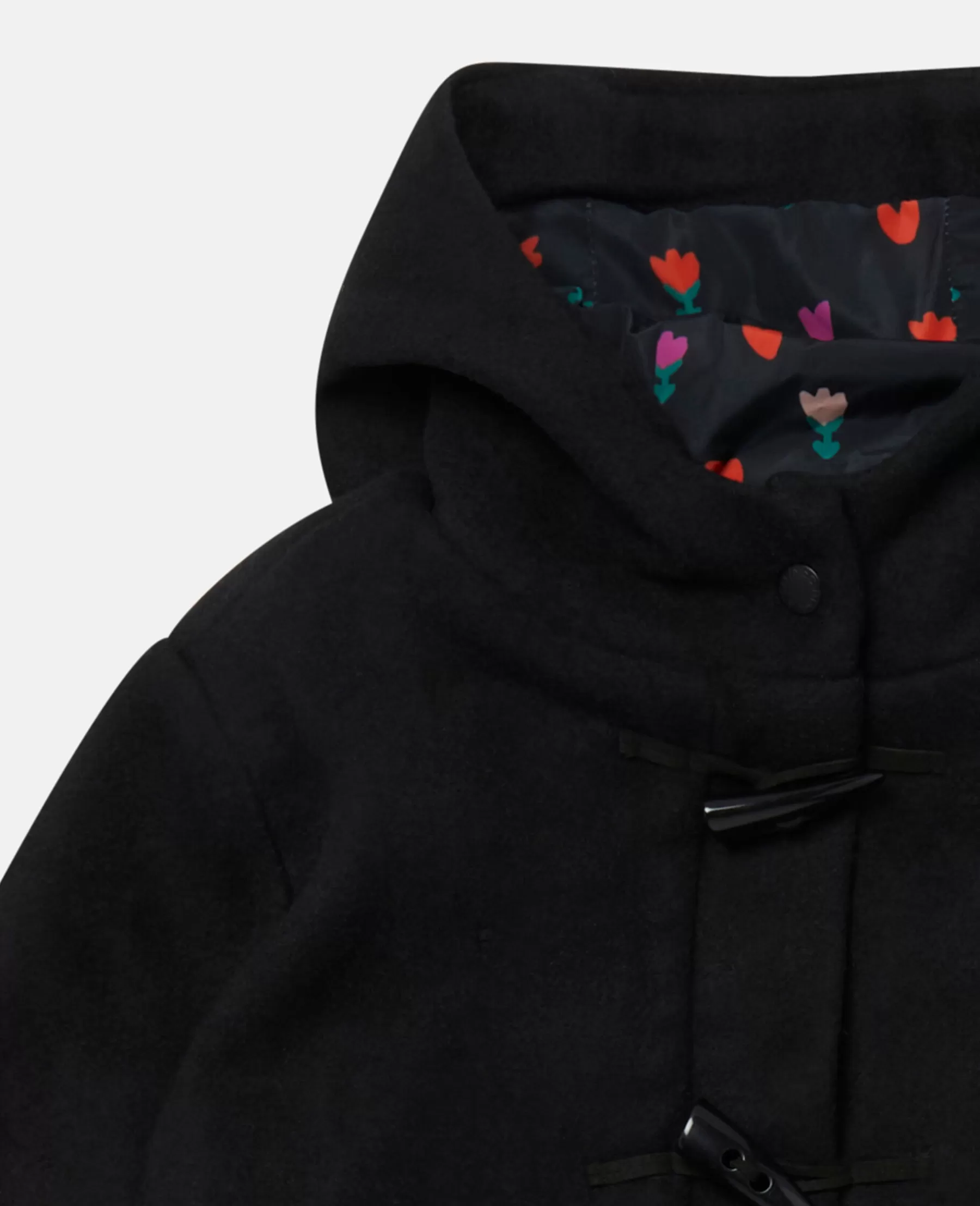 Stella McCartney Tulip Embroidery Hooded Duffle Coat Online