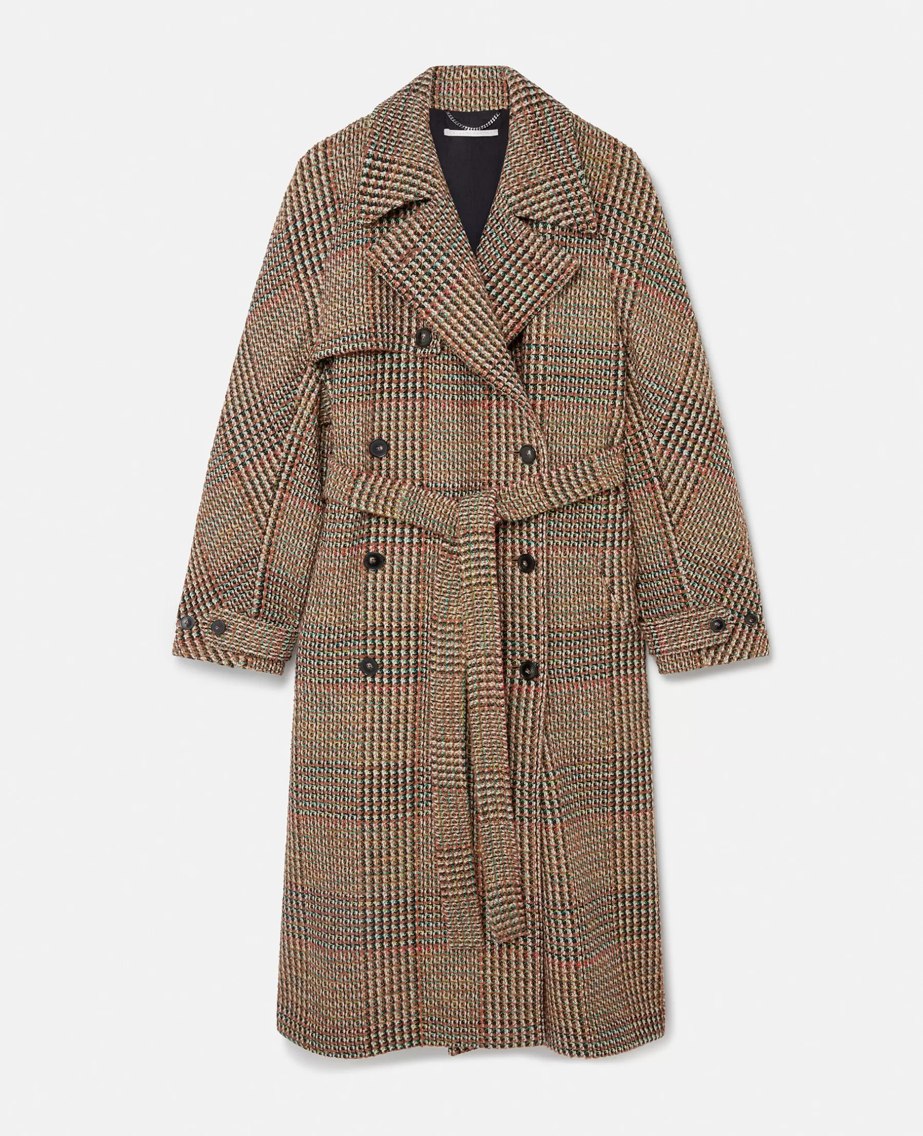 Stella McCartney Tweed Belted Long Coat Fashion