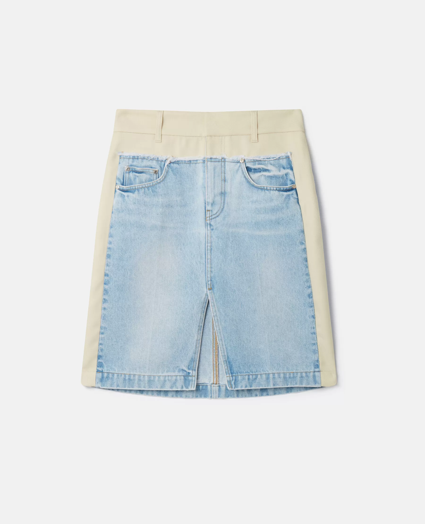 Stella McCartney Two-Tone Panelled Denim Skirt Best Sale