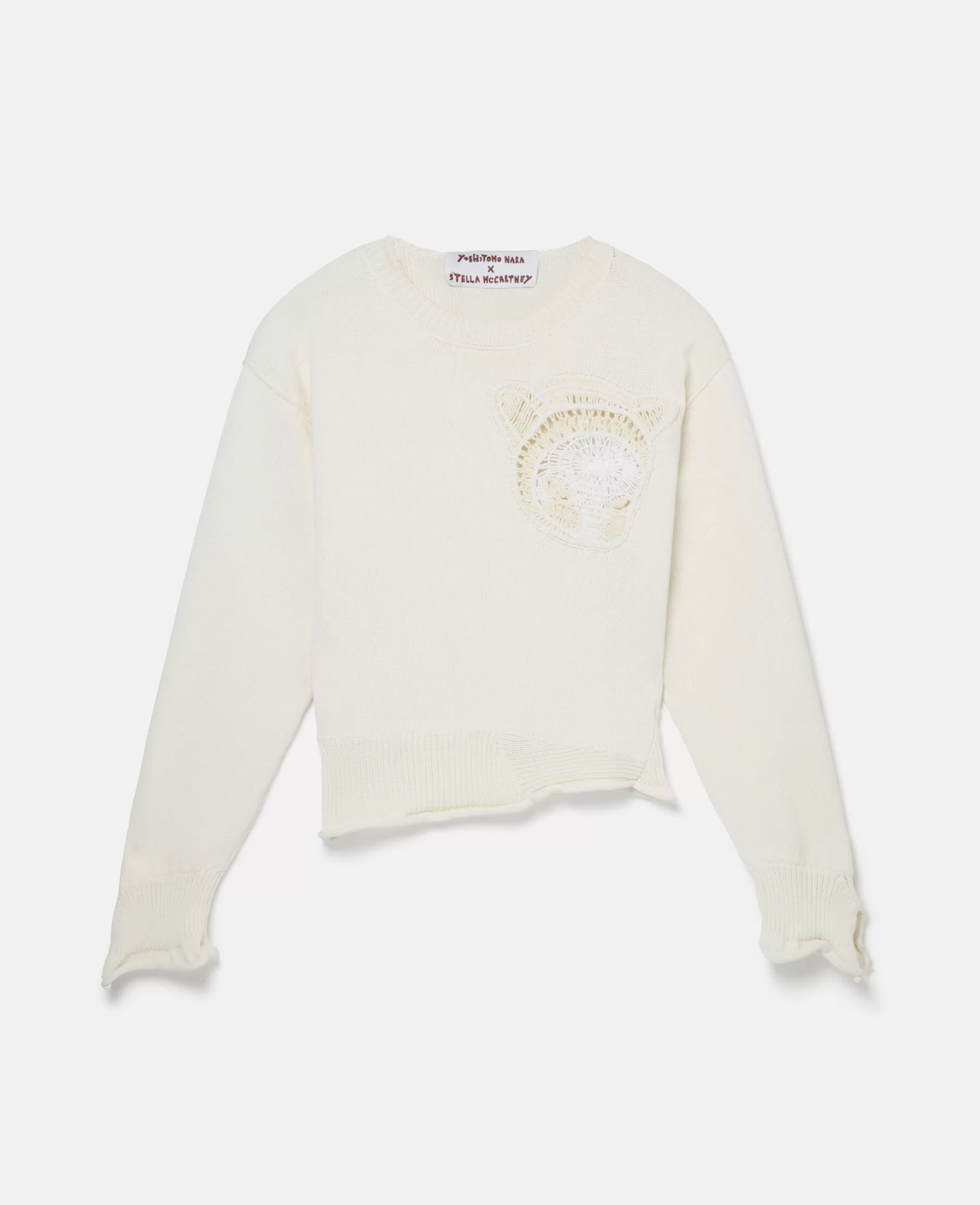 Stella McCartney Upset Kitty Crochet Patch Jumper Discount