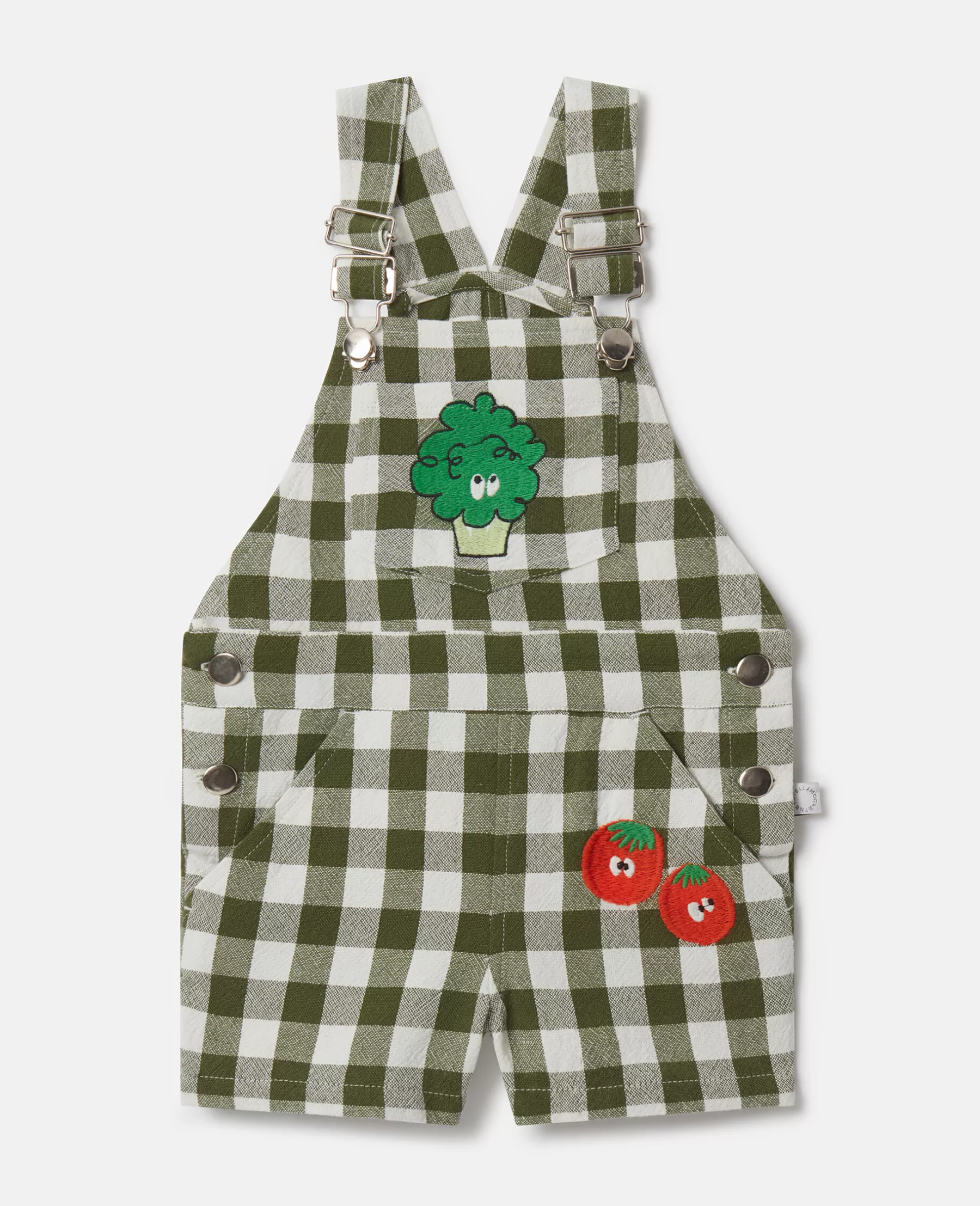 Stella McCartney Veggie Embroidery Gingham Dungarees Shop