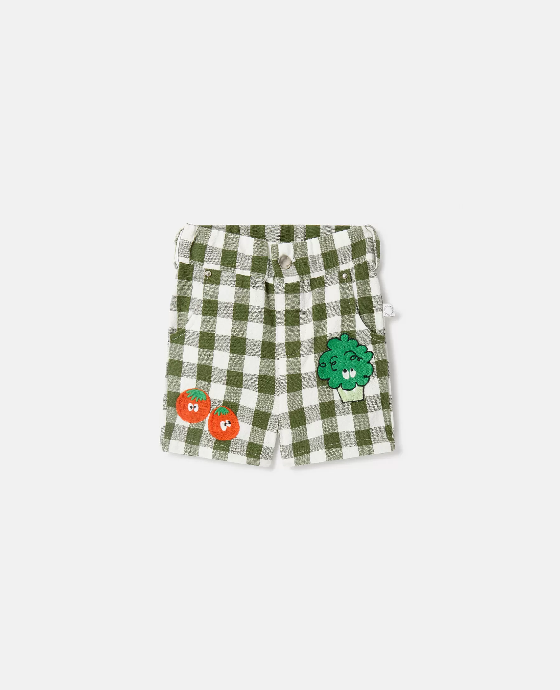 Stella McCartney Veggie Embroidery Gingham Shirt New