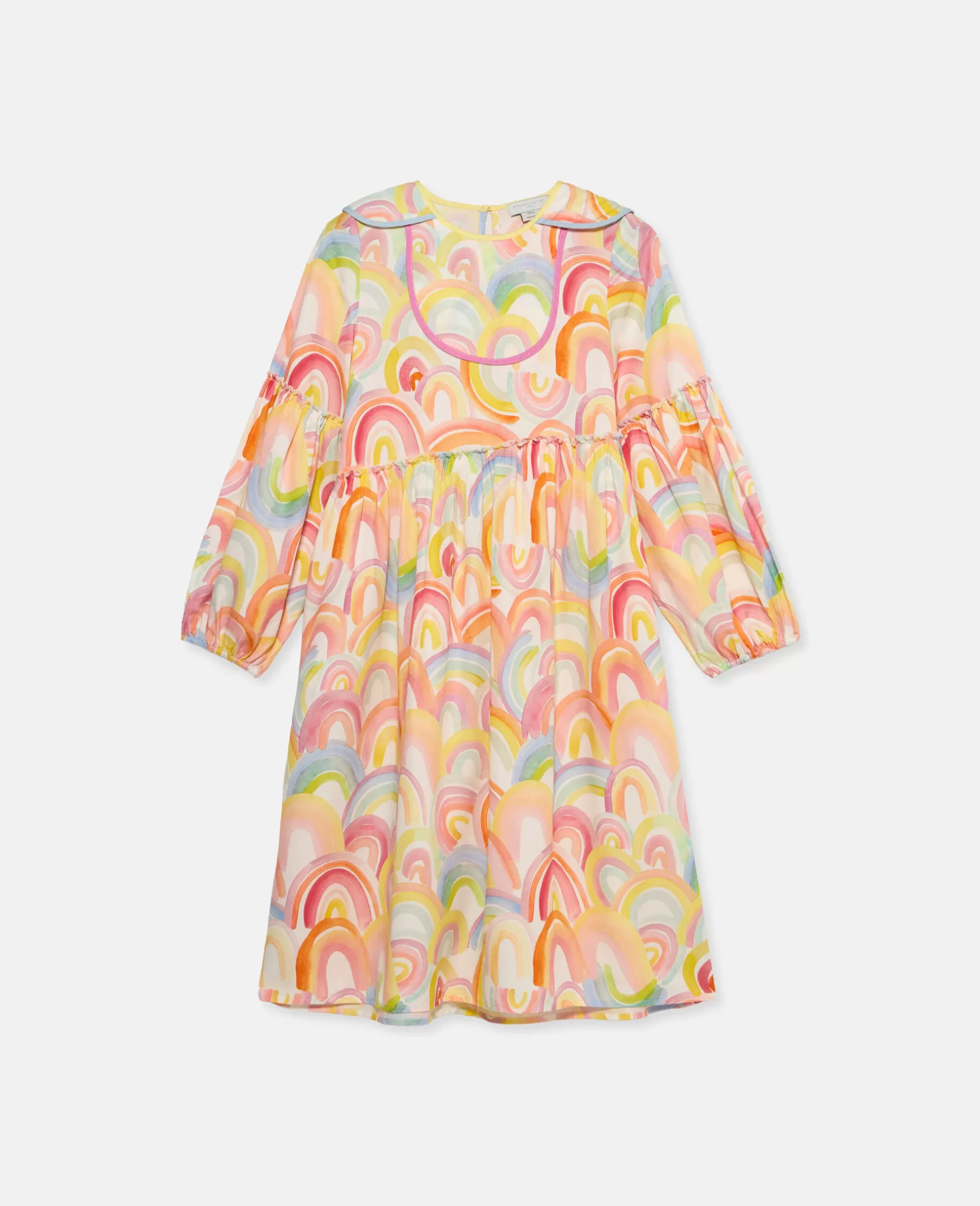 Stella McCartney Watercolour Rainbow Print Skater Dress Best