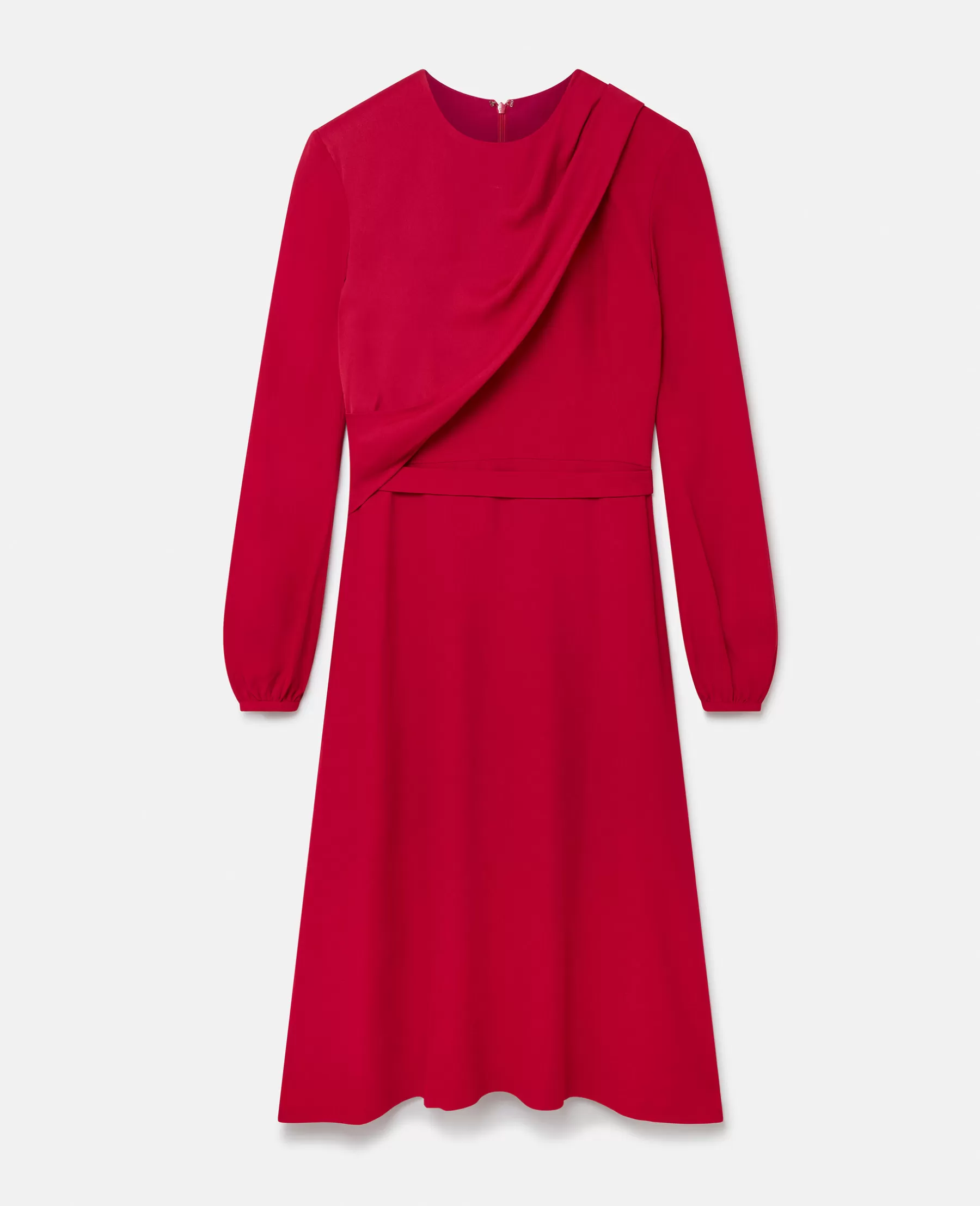 Stella McCartney Wrap Front Twill Midi Dress Fashion