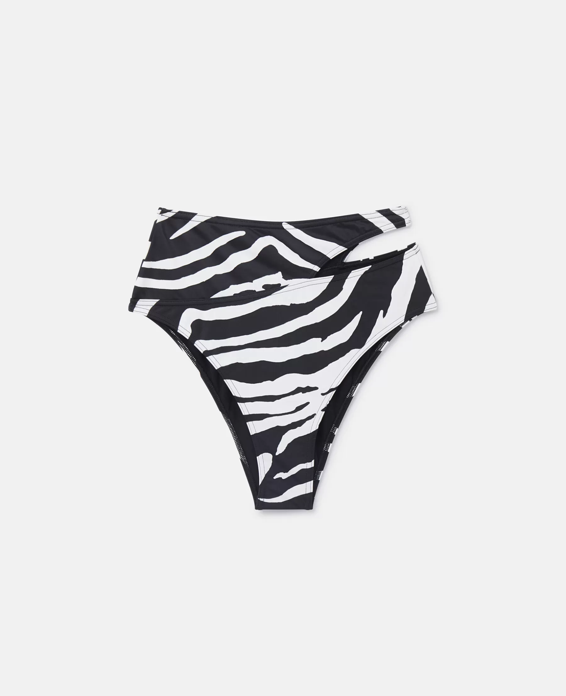 Stella McCartney Zebra Print Cut-Out High-Waisted Bikini Briefs Discount