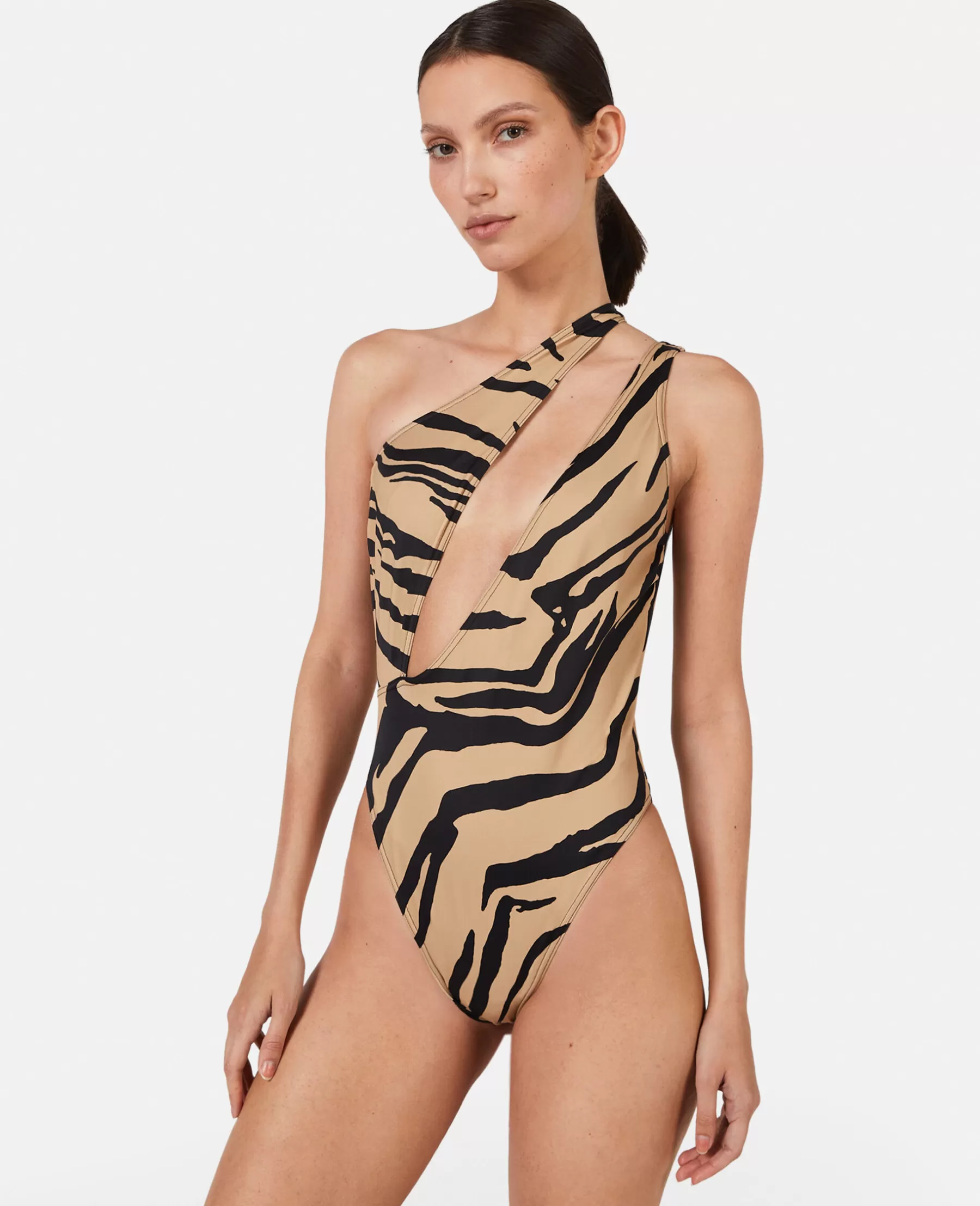 Stella McCartney Zebra Print Cut-Out Swimsuit Online