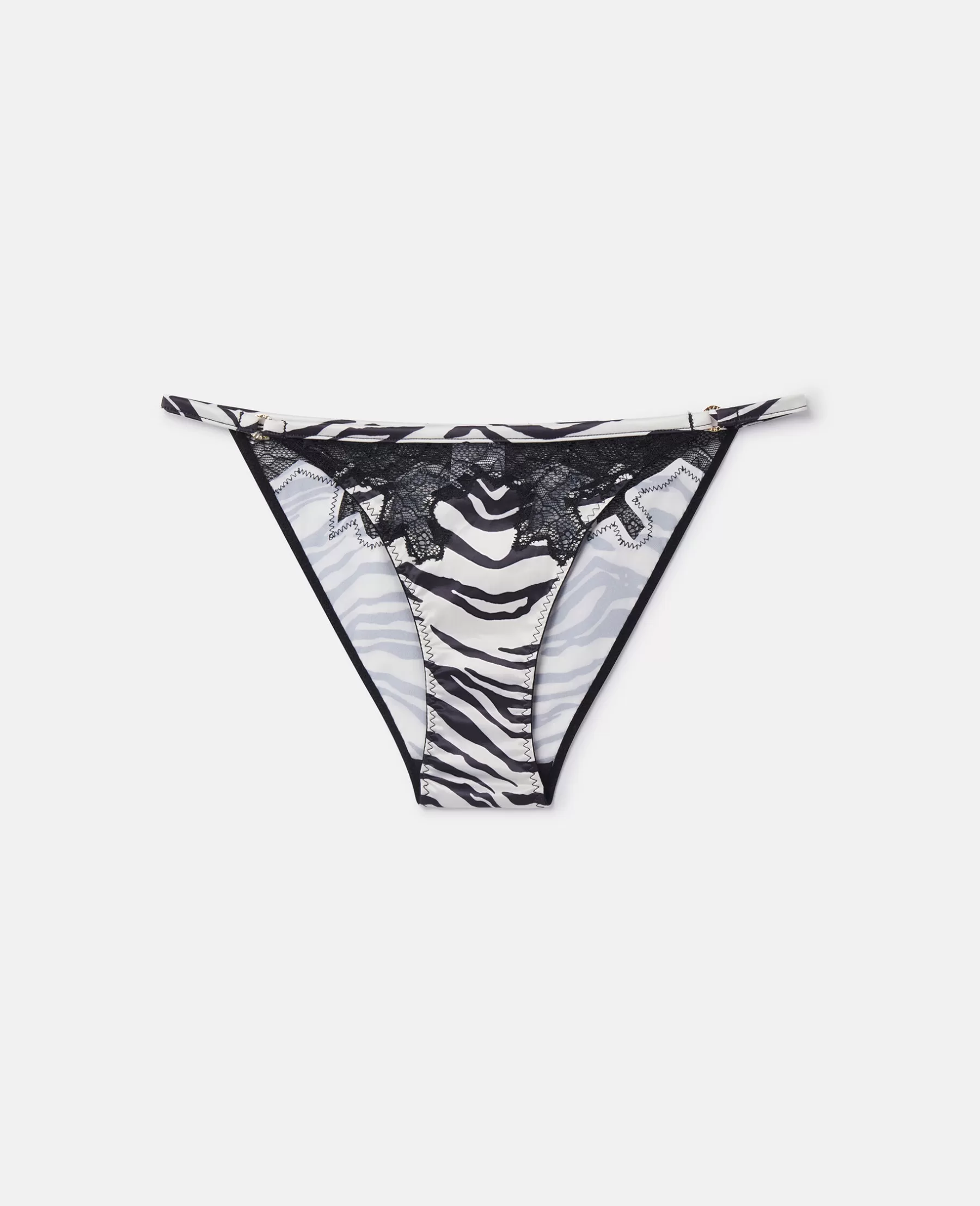 Stella McCartney Zebra Print Satin String Bikini Briefs Clearance